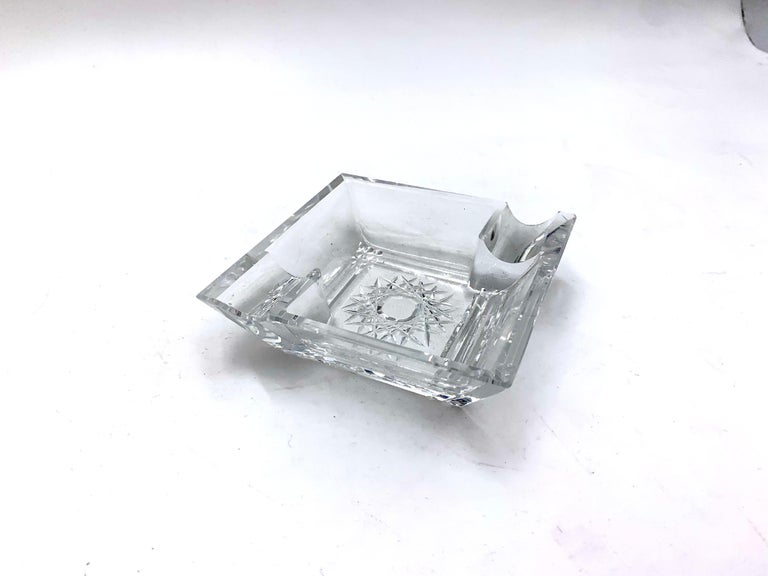 Mid-20th Century Crystal Ashtray from Mid XX Century For Sale