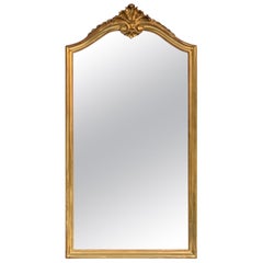 Crystal Authentic Hand Carved Giltwood Wall Mirror, France