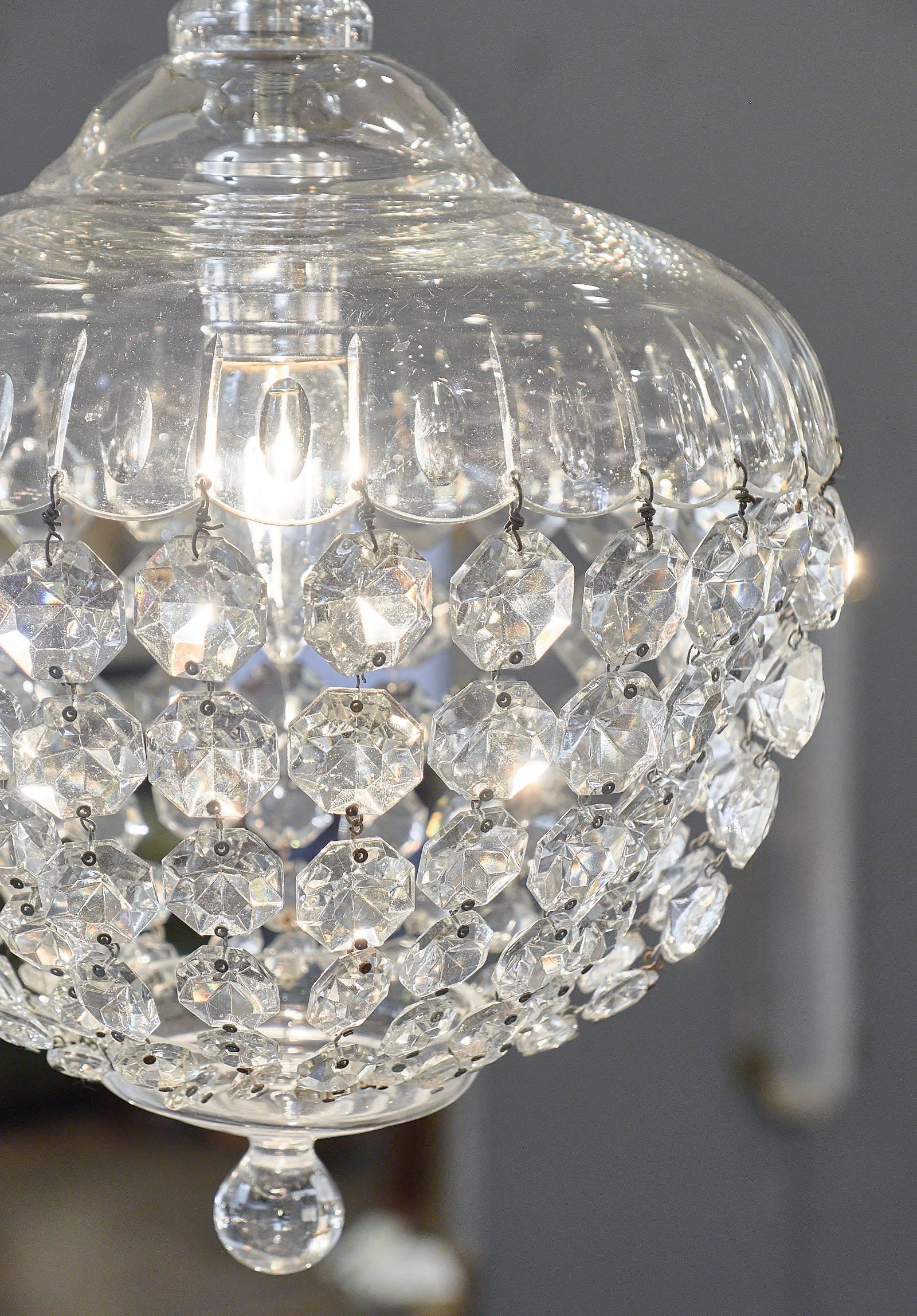 French Crystal Baccarat Antique Chandelier