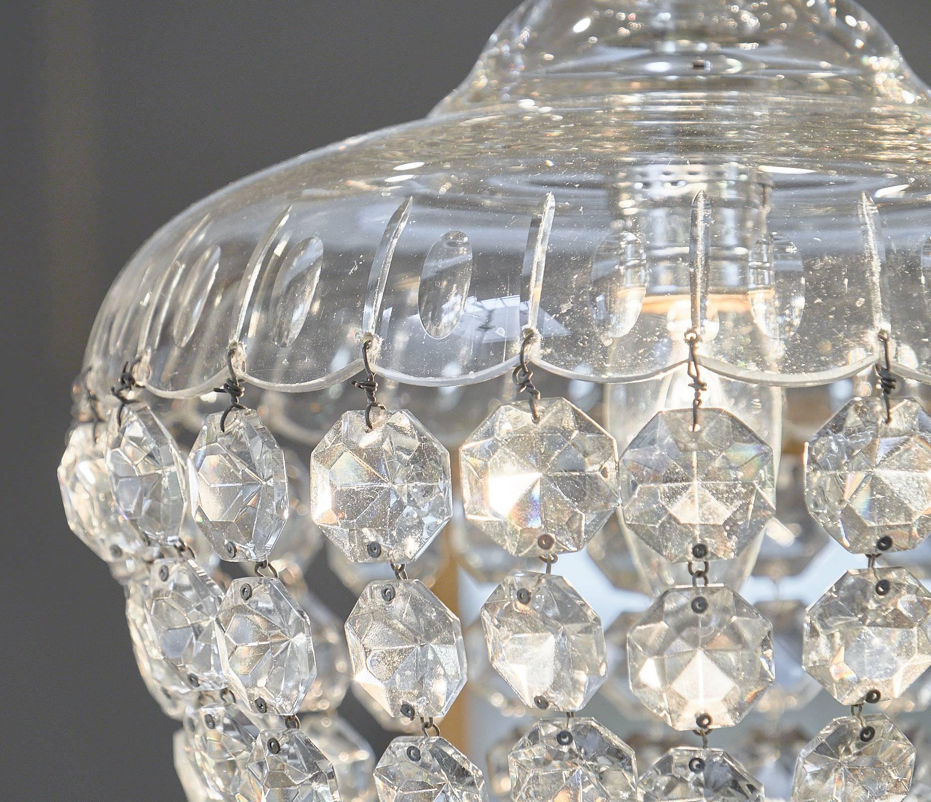 Crystal Baccarat Antique Chandelier In Excellent Condition In Austin, TX