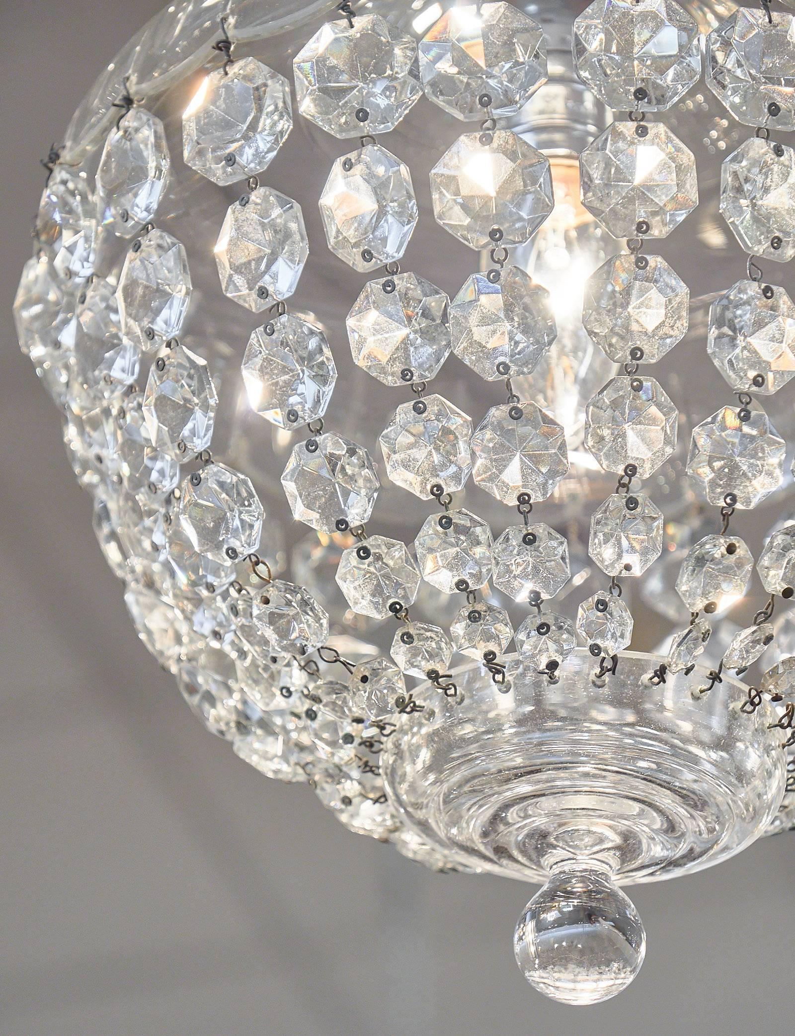 Early 20th Century Crystal Baccarat Antique Chandelier