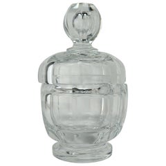 Vintage Crystal Baccarat Jar with Lid