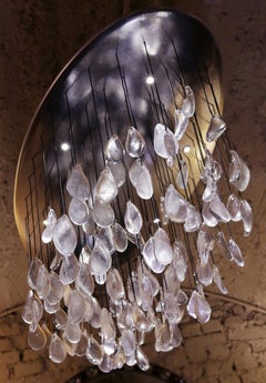 Suspension de gouttes de pluie en verre cristal