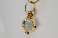 Crystal Ball Charm 18 Karat Yellow Gold Necklace