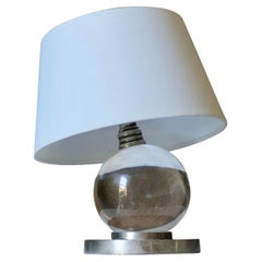 Crystal Ball Lamp Attributed To Jacques Adnet