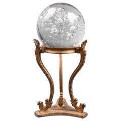 Crystal Ball on Tripod Metal Stand