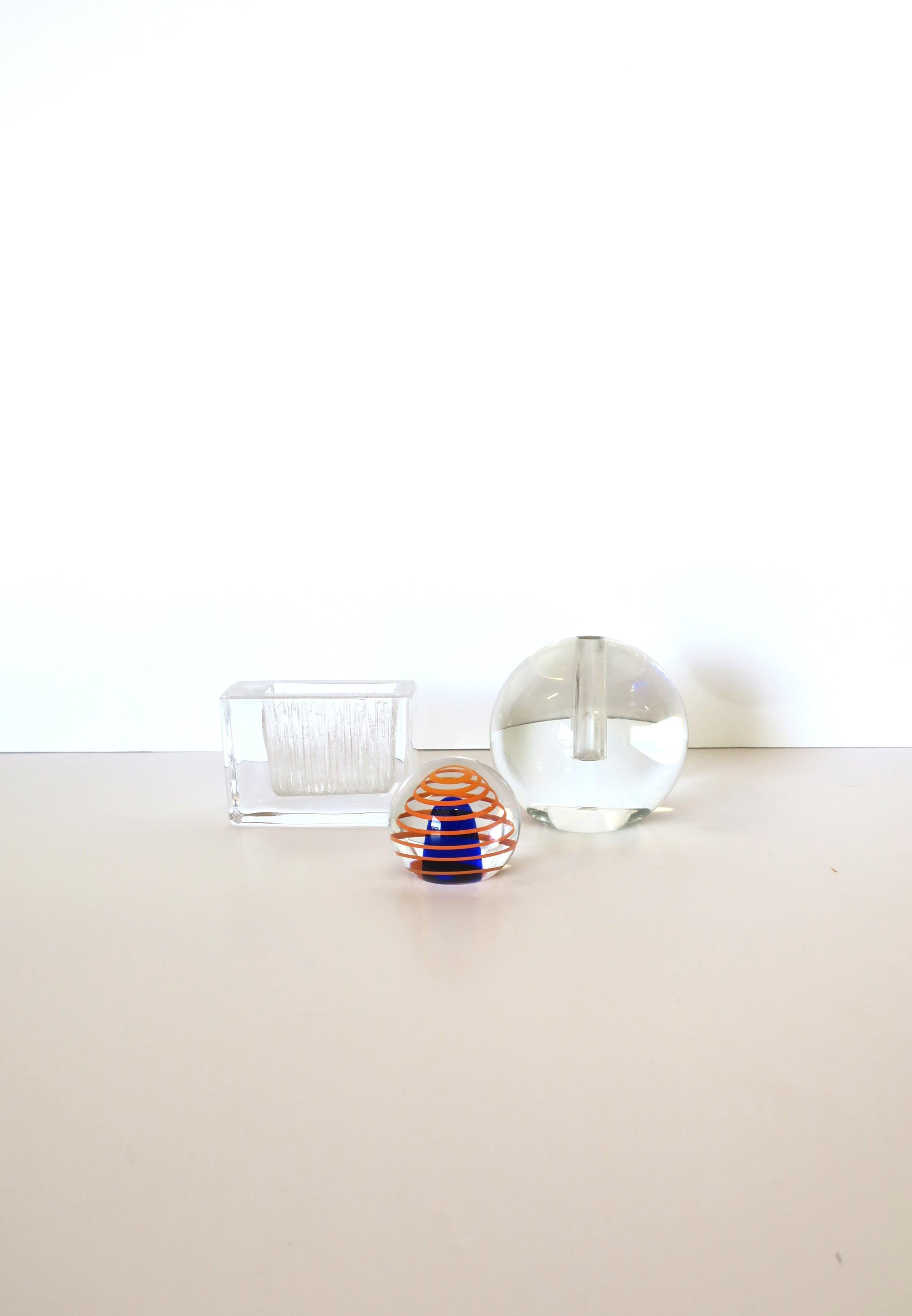 Crystal Ball Sphere Bud Vase Modern Minimalist  For Sale 4