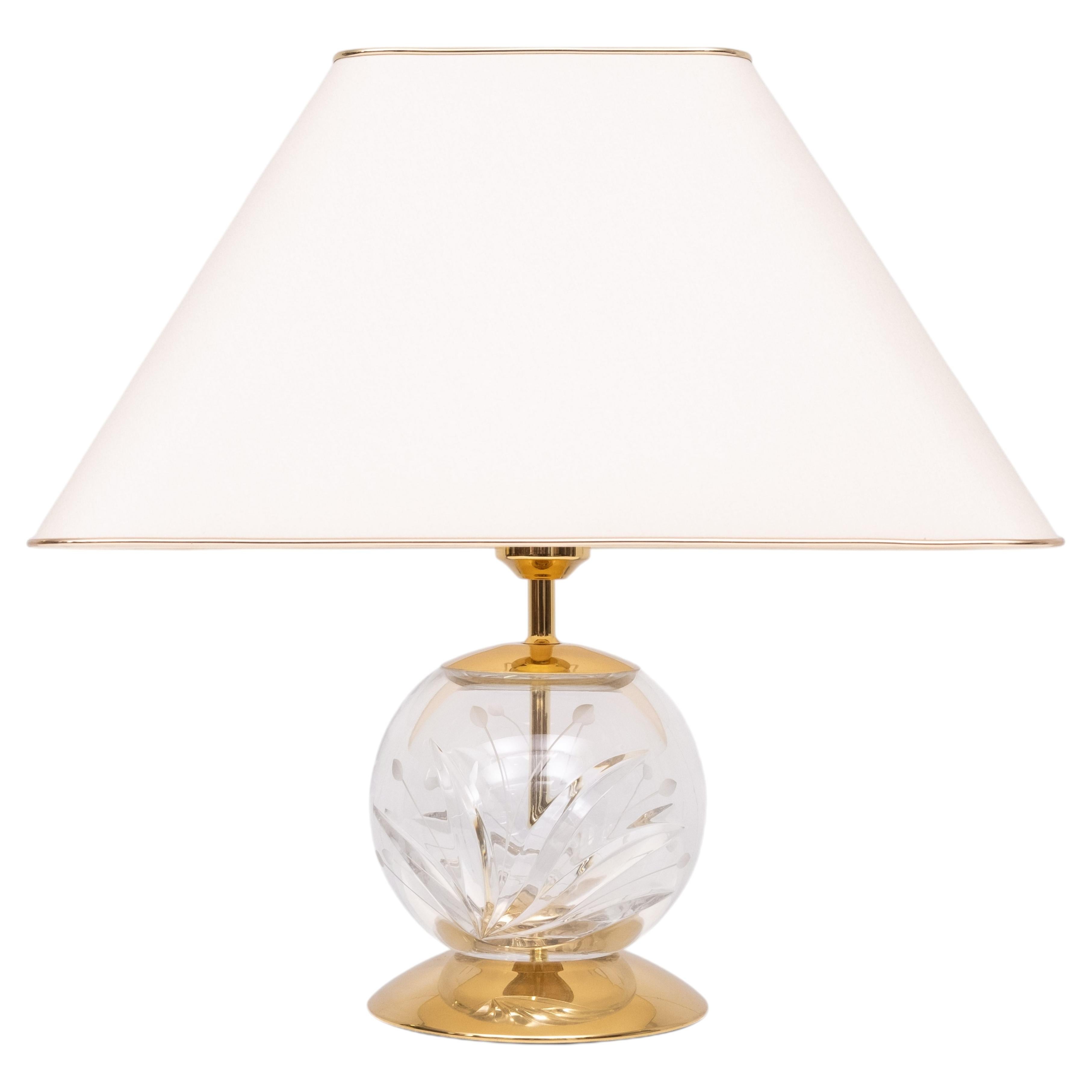 Crystal Ball Table lamp Hollywood Regency Germany 1970s