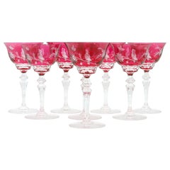 Antique Crystal Barware / Tableware Service / 8 People