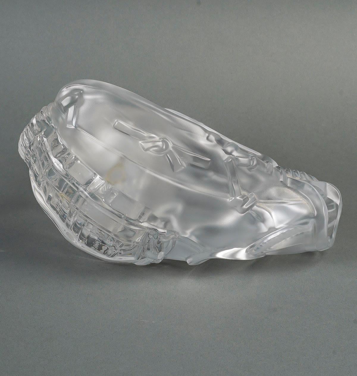 Crystal Baseball Glove Forming a Cup, 20th Century. For Sale 1