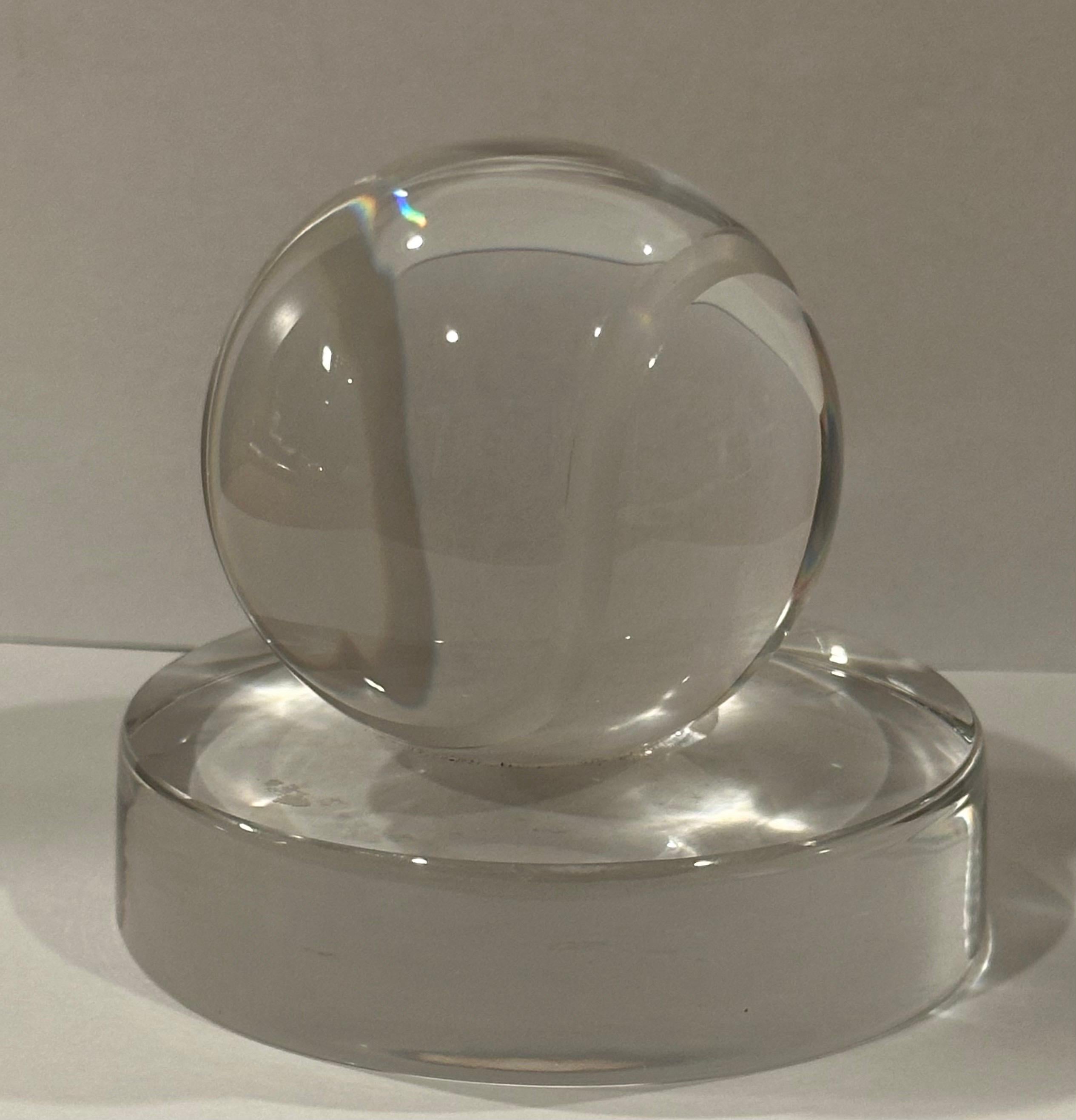 Pisapapeles de béisbol de cristal de Val Saint Lambert Estadounidense en venta