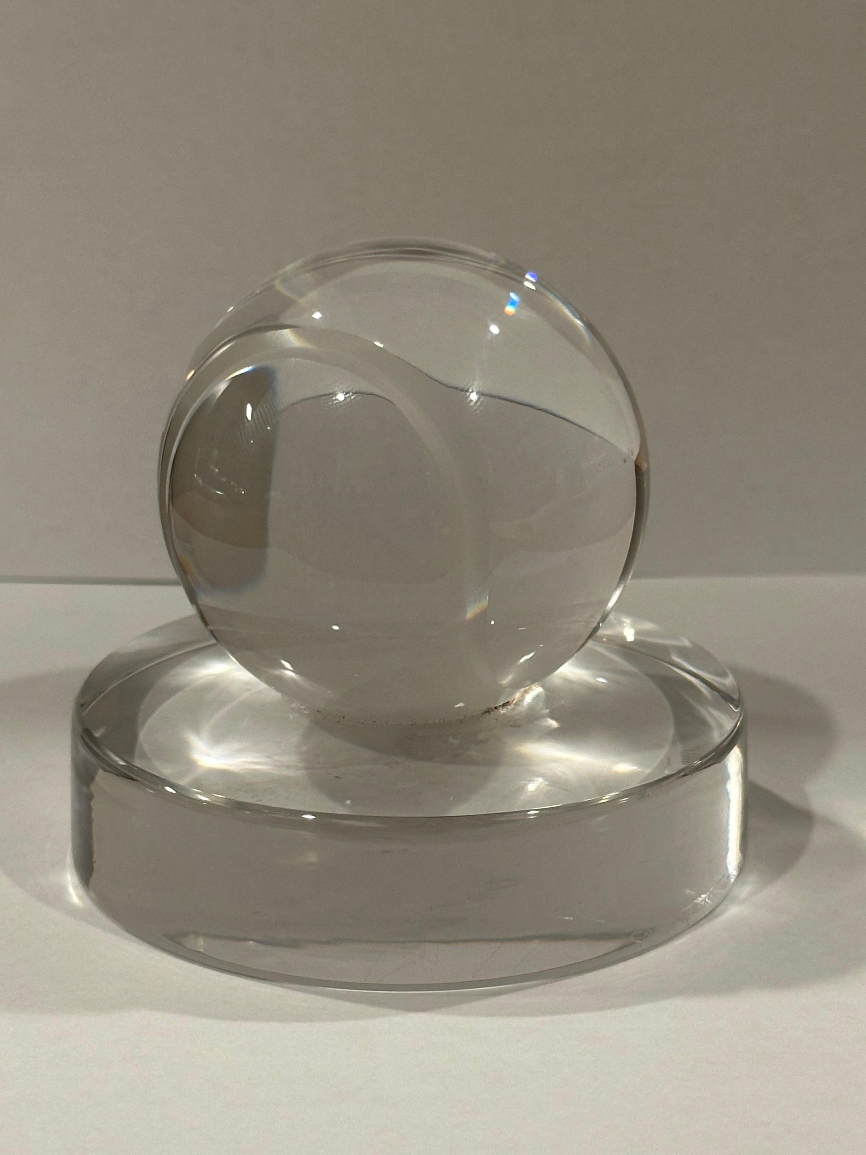 Pisapapeles de béisbol de cristal de Val Saint Lambert siglo XX en venta