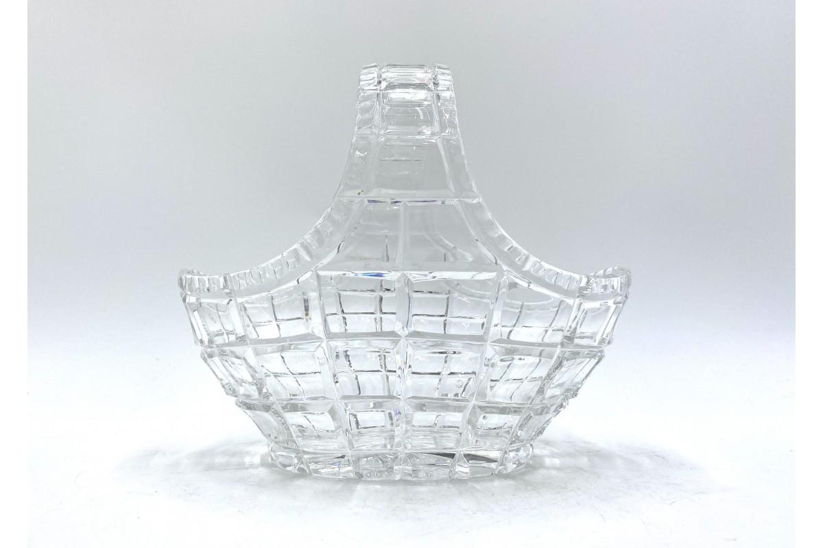 Polish Crystal Basket, Poland, 1960s For Sale