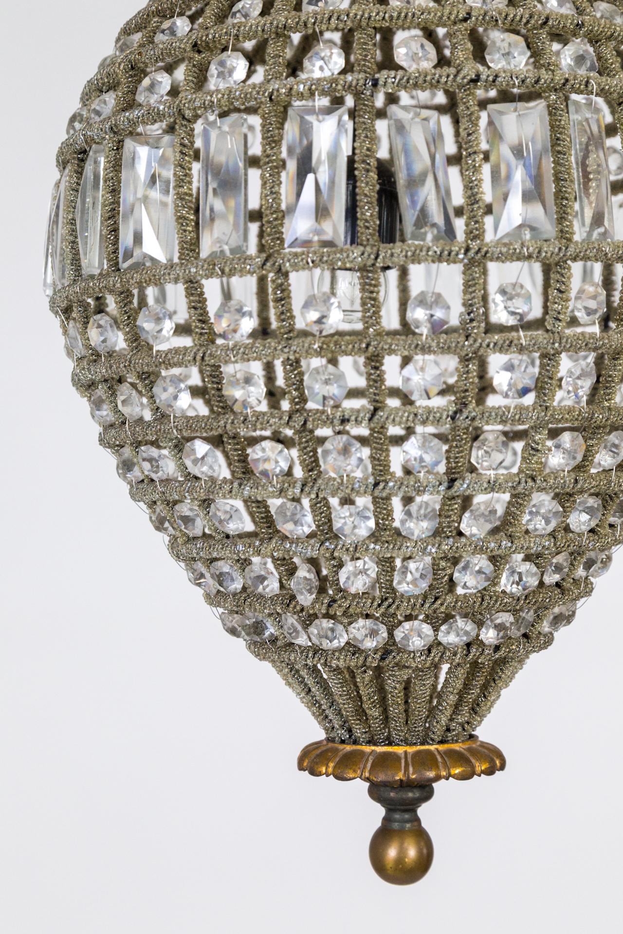 Regency Crystal Beaded Balloon Pendant