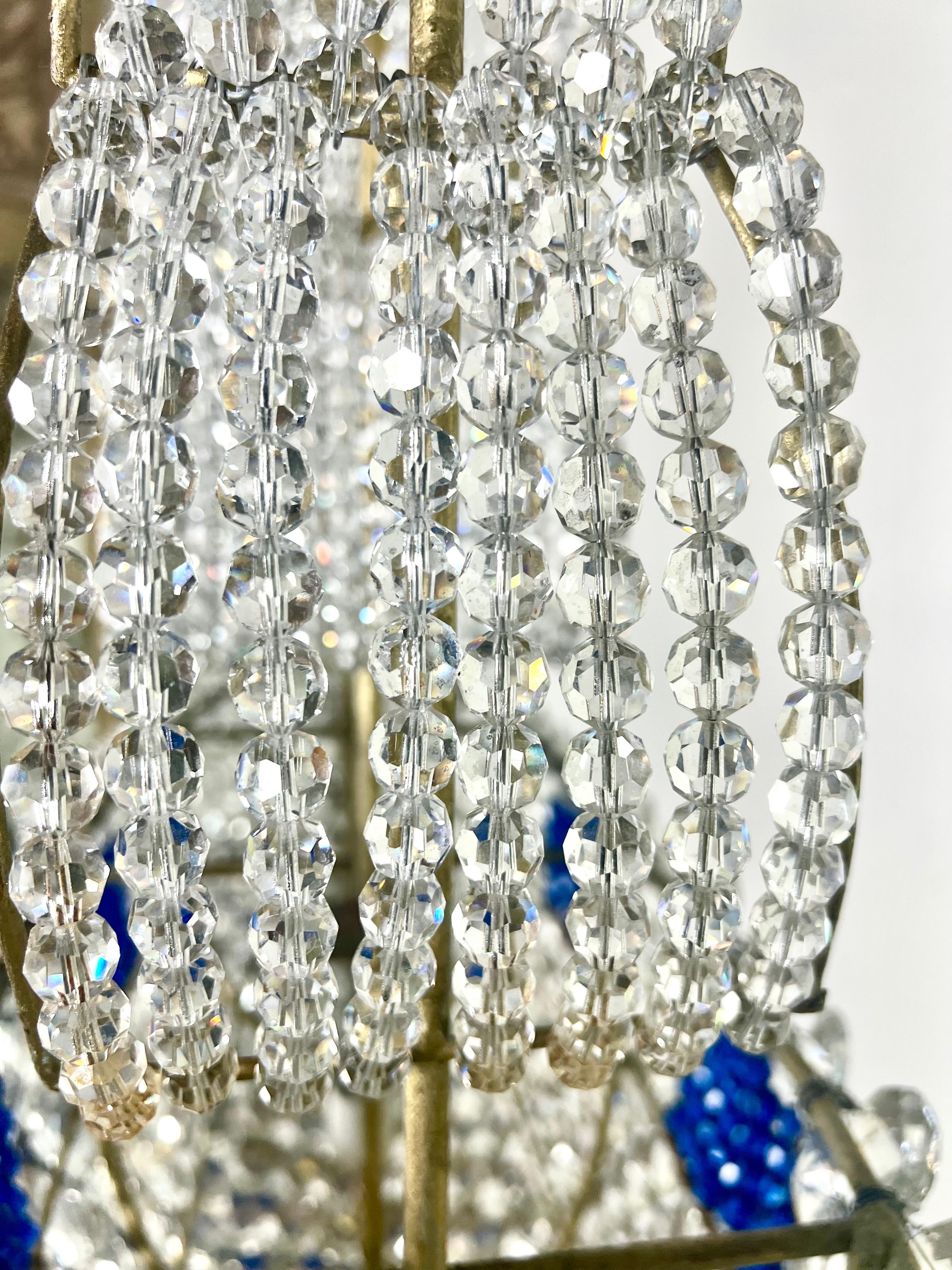 Crystal Beaded Ship Chandelier by Melissa Levinson For Sale 3