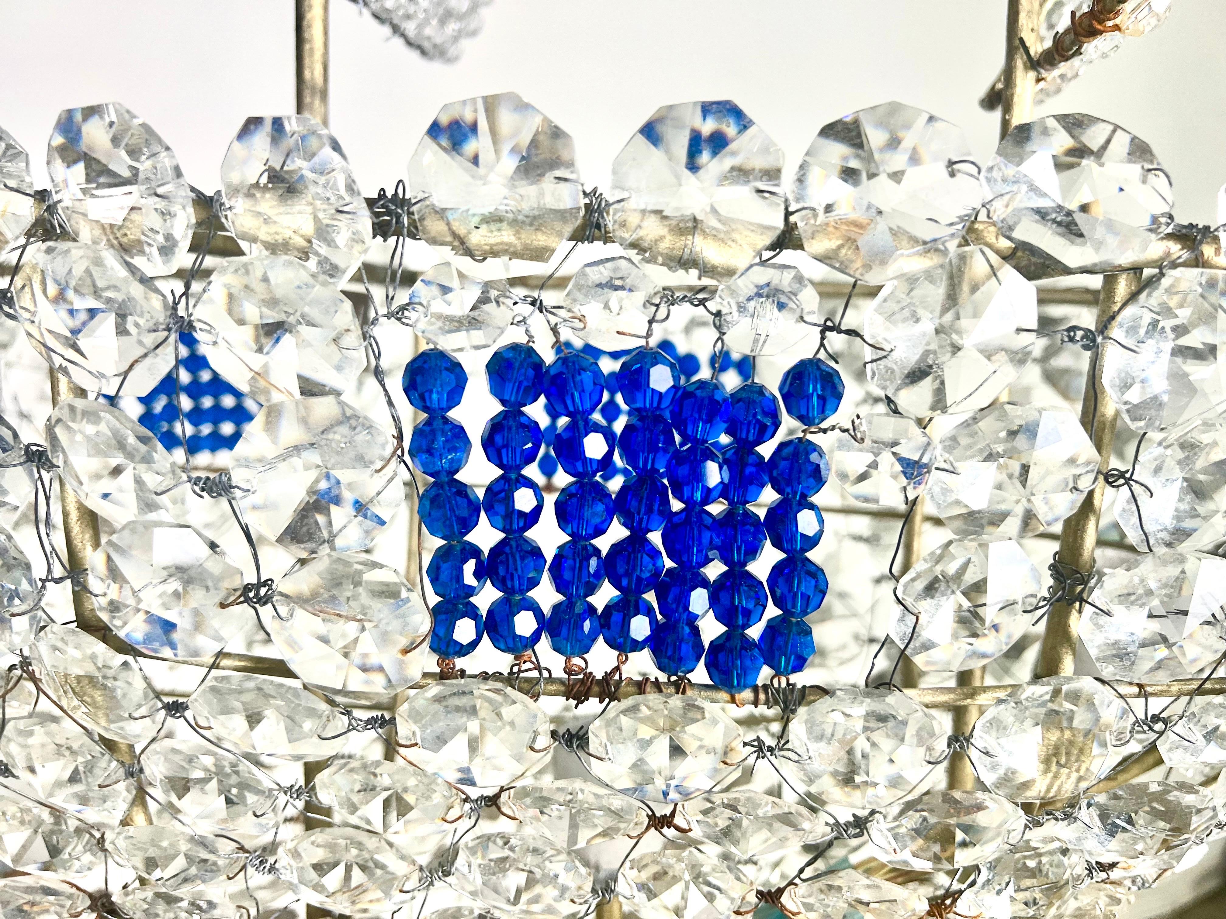 Lustre bateau en perles de cristal de Melissa Levinson Excellent état - En vente à Los Angeles, CA