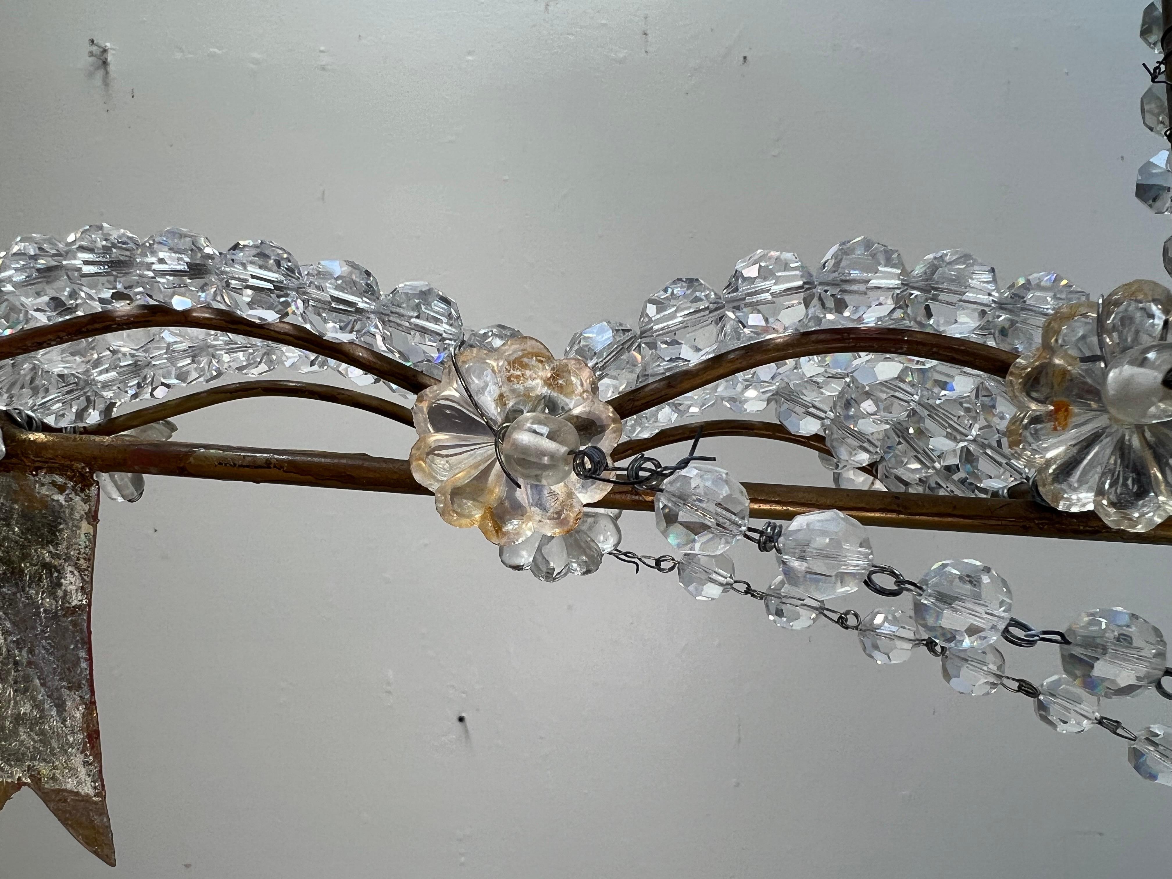 Contemporary Crystal Beaded Ship Chandelier by MLA For Sale