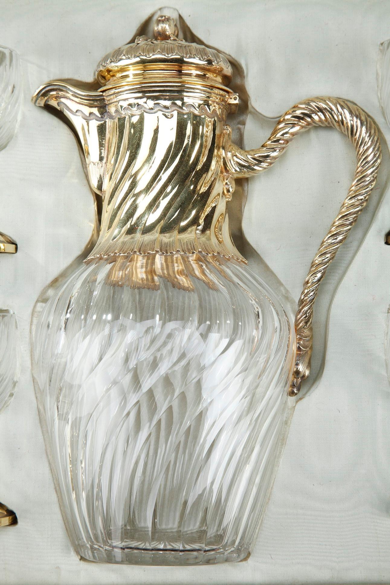 Crystal Beverage Service by Maison Boin-Taburet In Good Condition For Sale In Paris, FR