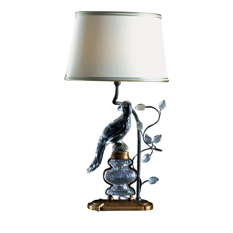 Crystal Bird Table Lamp For Sale at 1stdibs