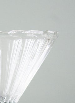 Contemporary Blue Blown Glass Bowl by Natalia Criado Circular Round Cone