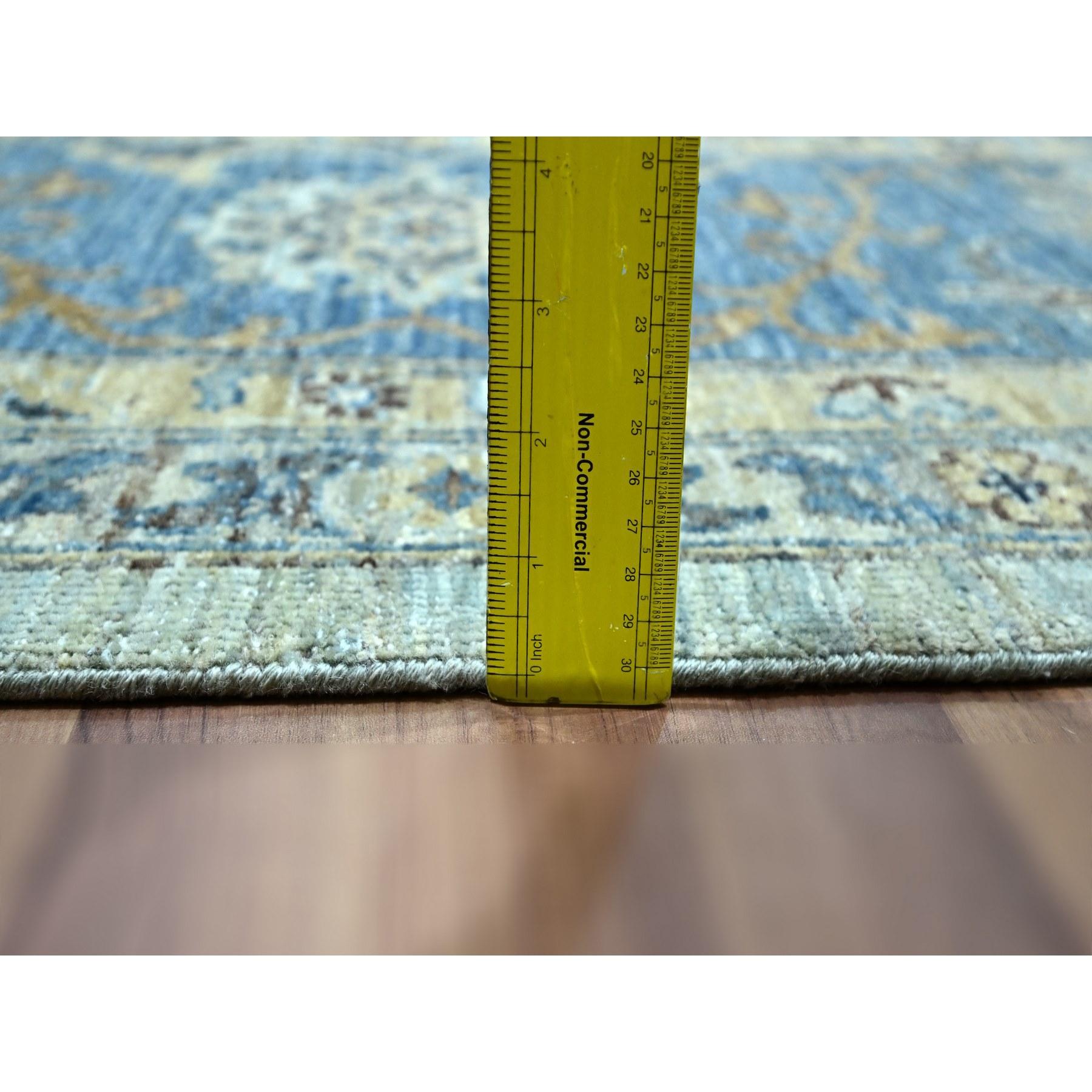 Crystal Blue Shah Abbas Flower Design Rugs annodato a mano in tutta la lana 11'11