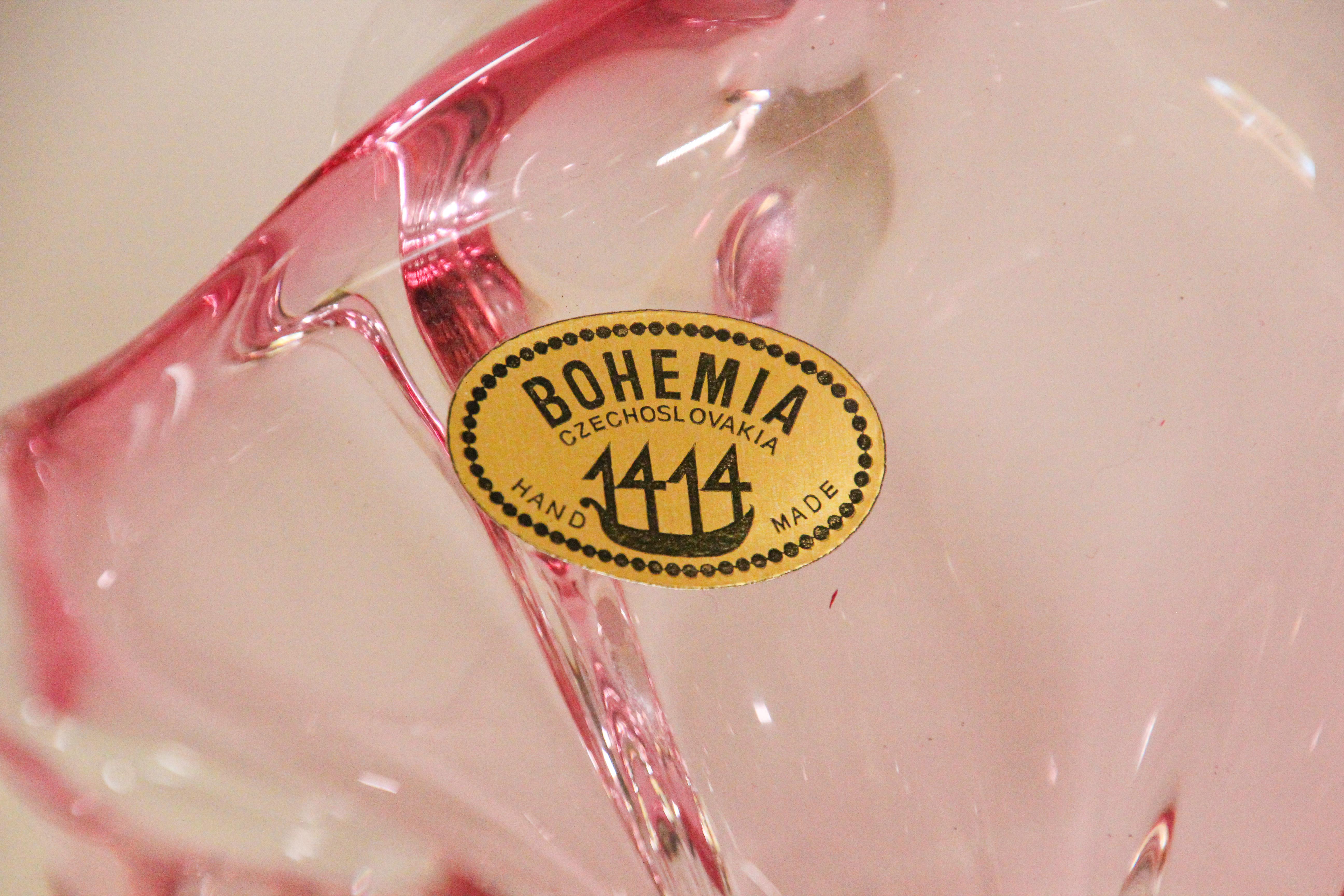 Crystal Bohemia Glass Bowl For Sale 9