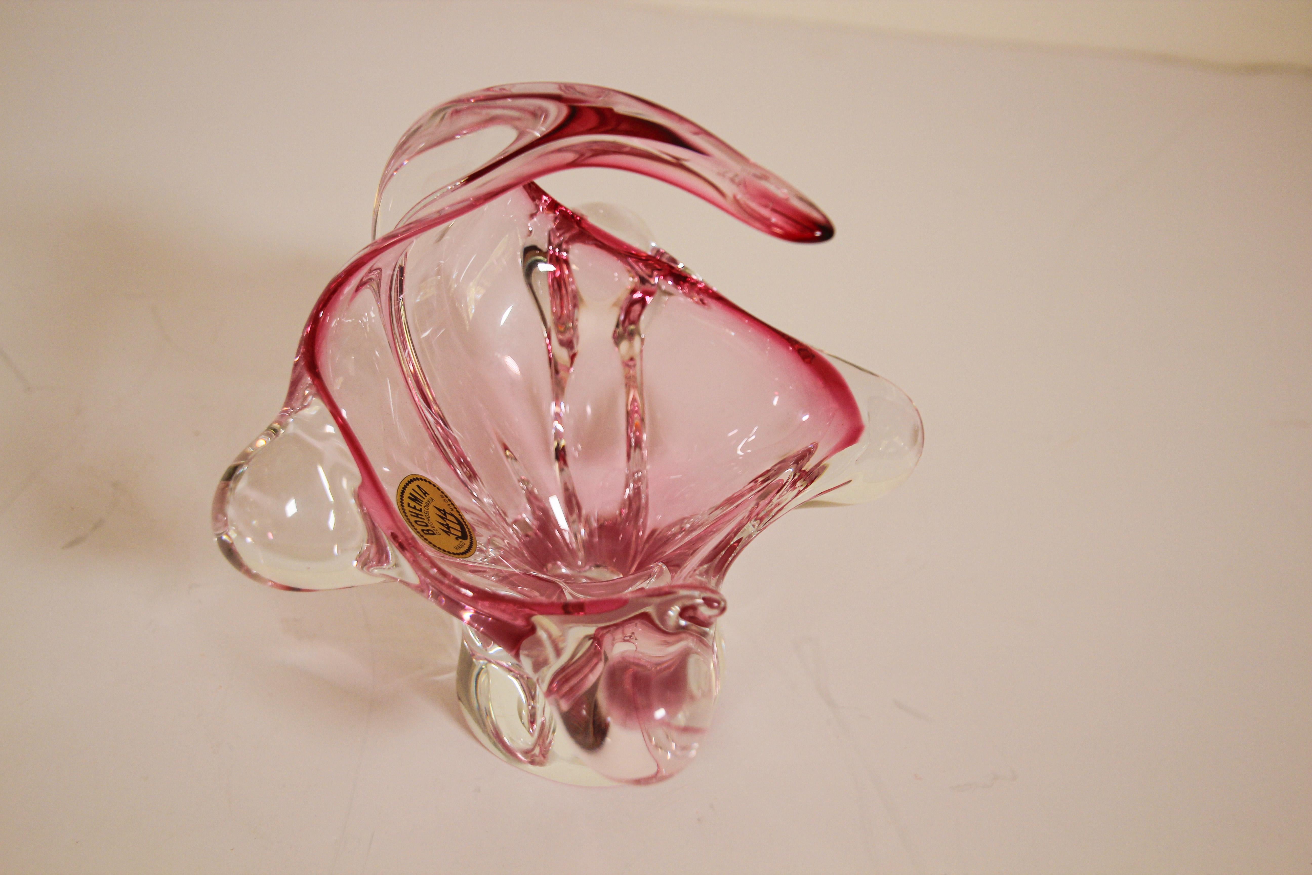 Crystal Bohemia Glass Bowl For Sale 11