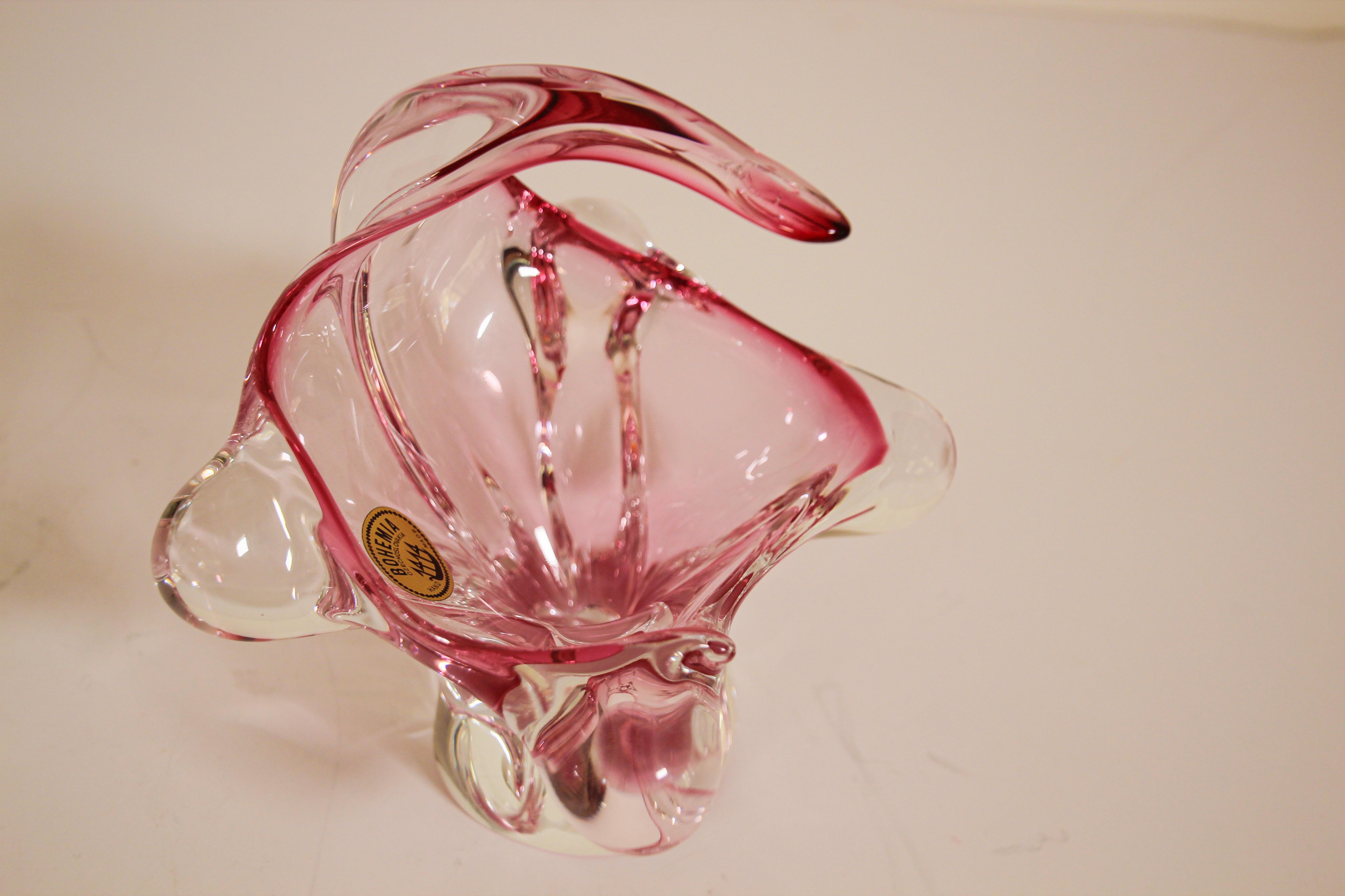 Crystal Bohemia Glass Bowl For Sale 12