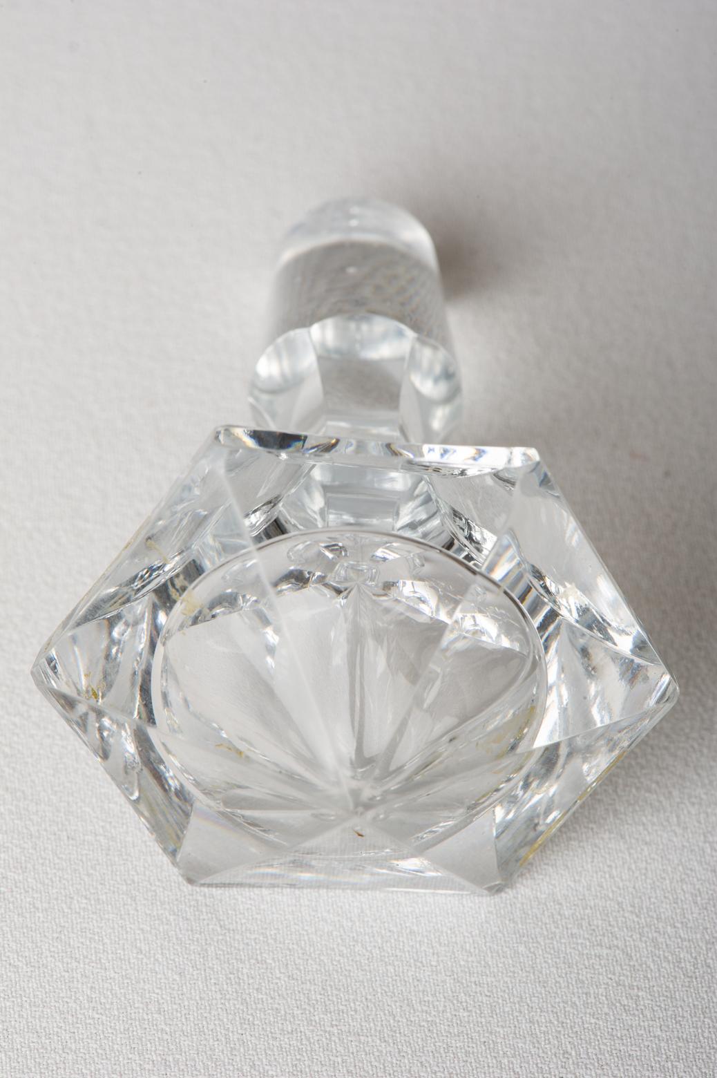Botella Decantadora de Cristal con Cuello Plateado también para Vodka en venta 1