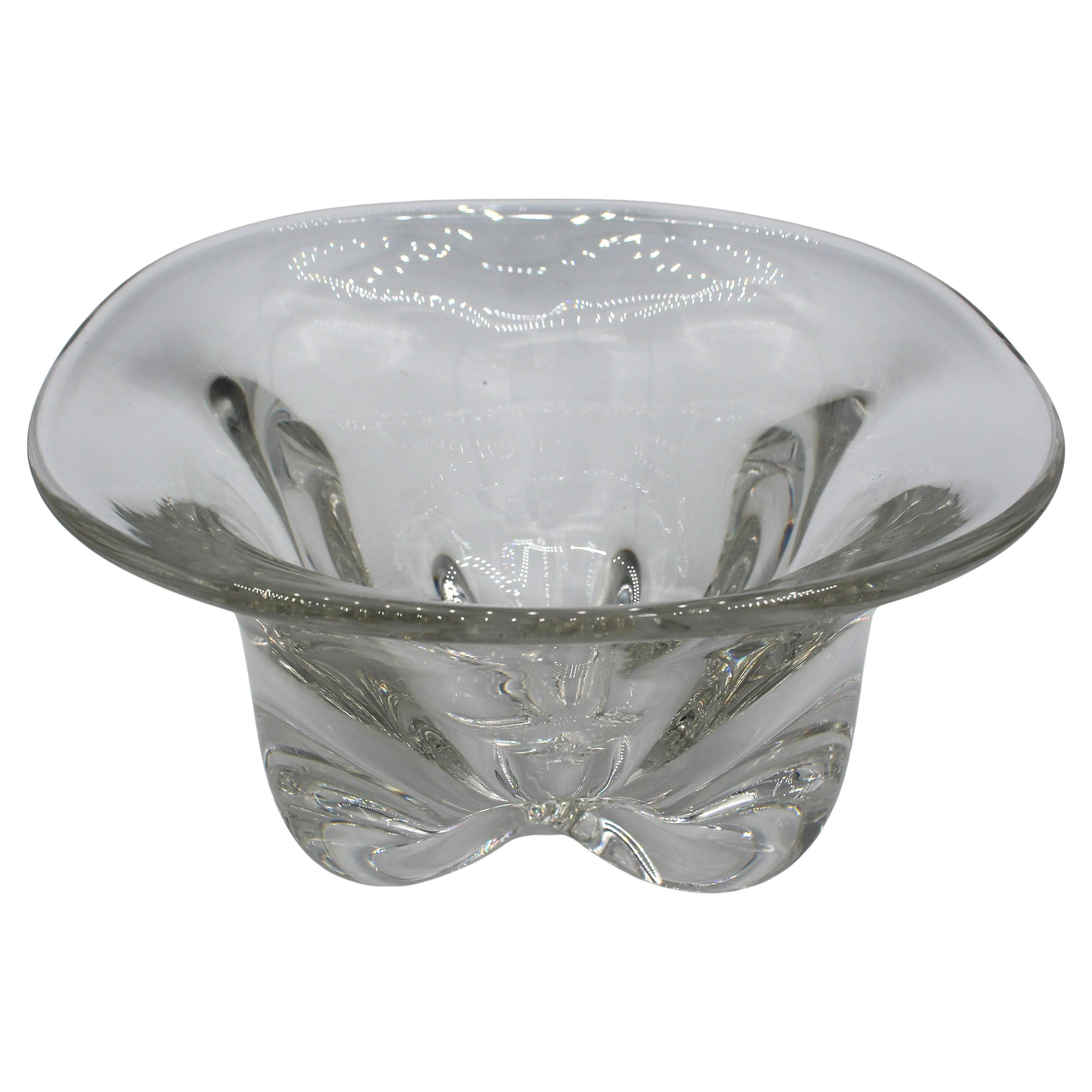 Crystal Bowl Attributed to Orrefors, circa 1970s, Sweden