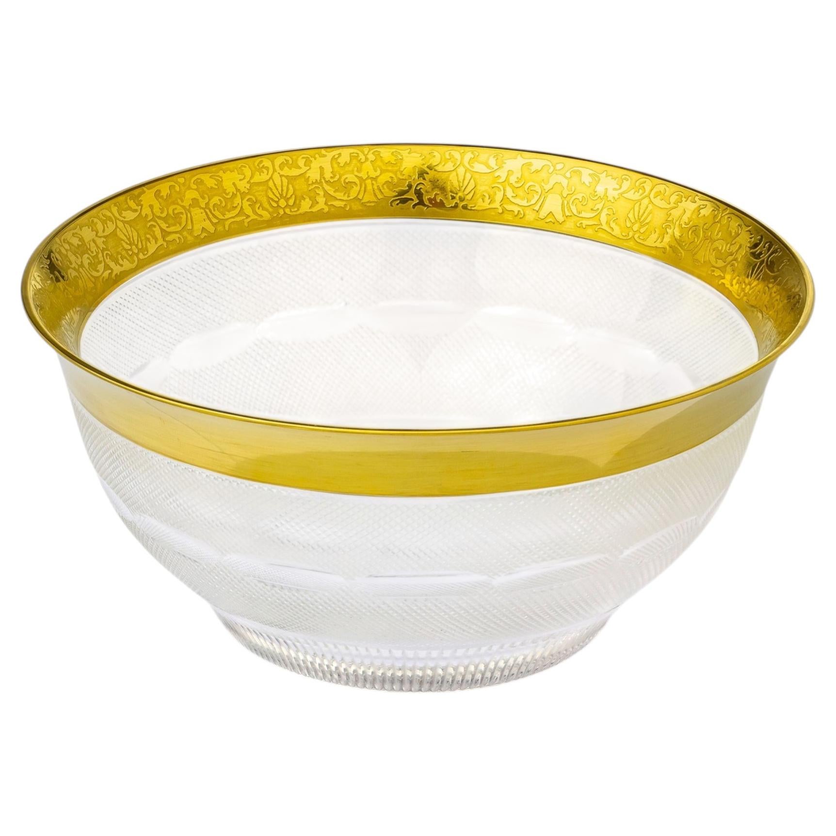 Crystal Bowl by Moser in the 'Splendid' Pattern For Sale