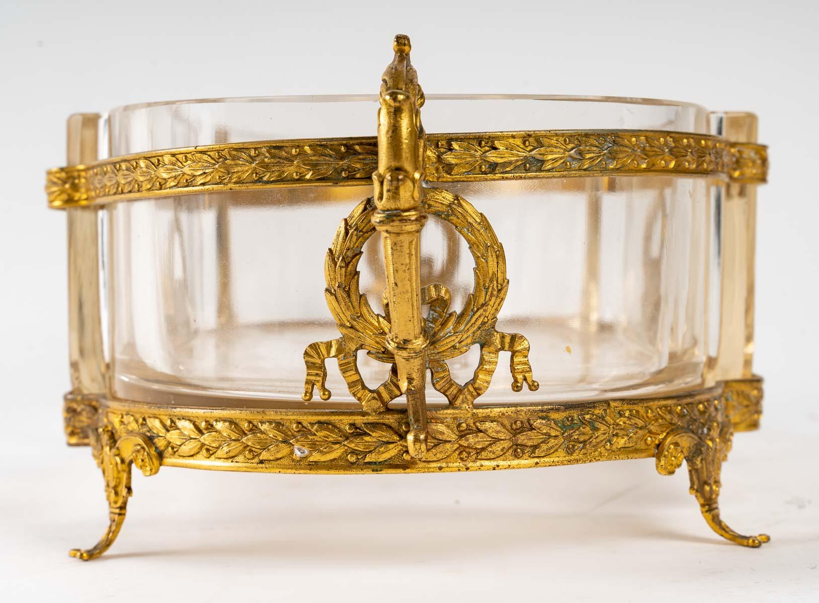 Crystal Bowl, Empire Style In Good Condition In Saint-Ouen, FR