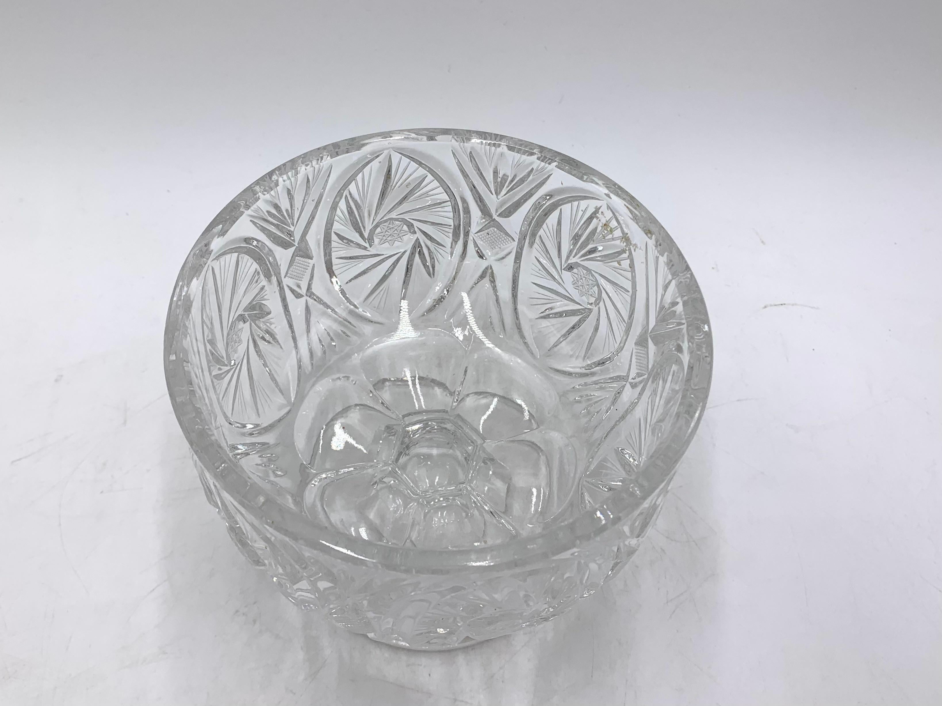 Mid-Century Modern Crystal Bowl for Sweets, Poland, 1960s For Sale