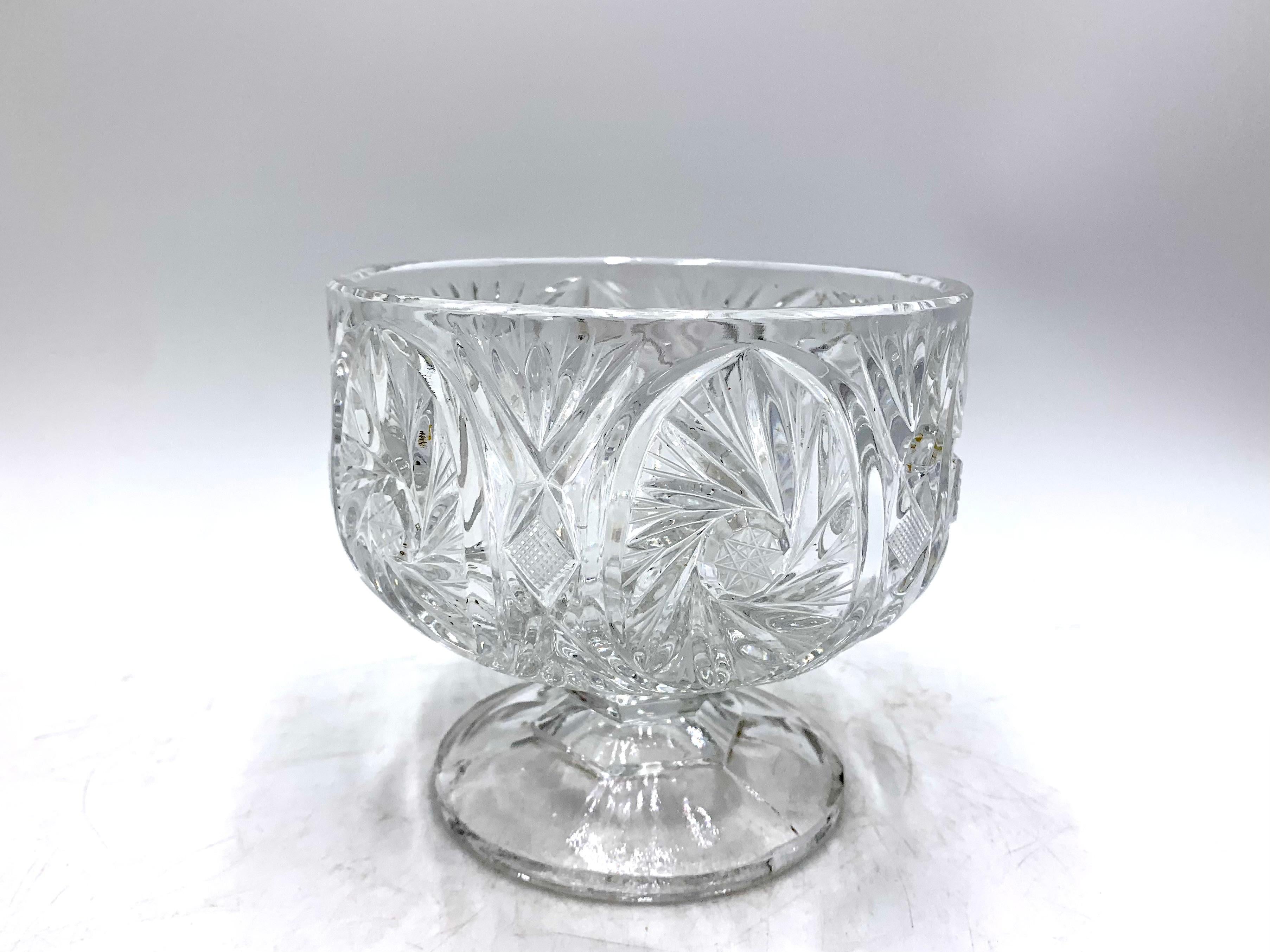 Polish Crystal Bowl for Sweets, Poland, 1960s For Sale