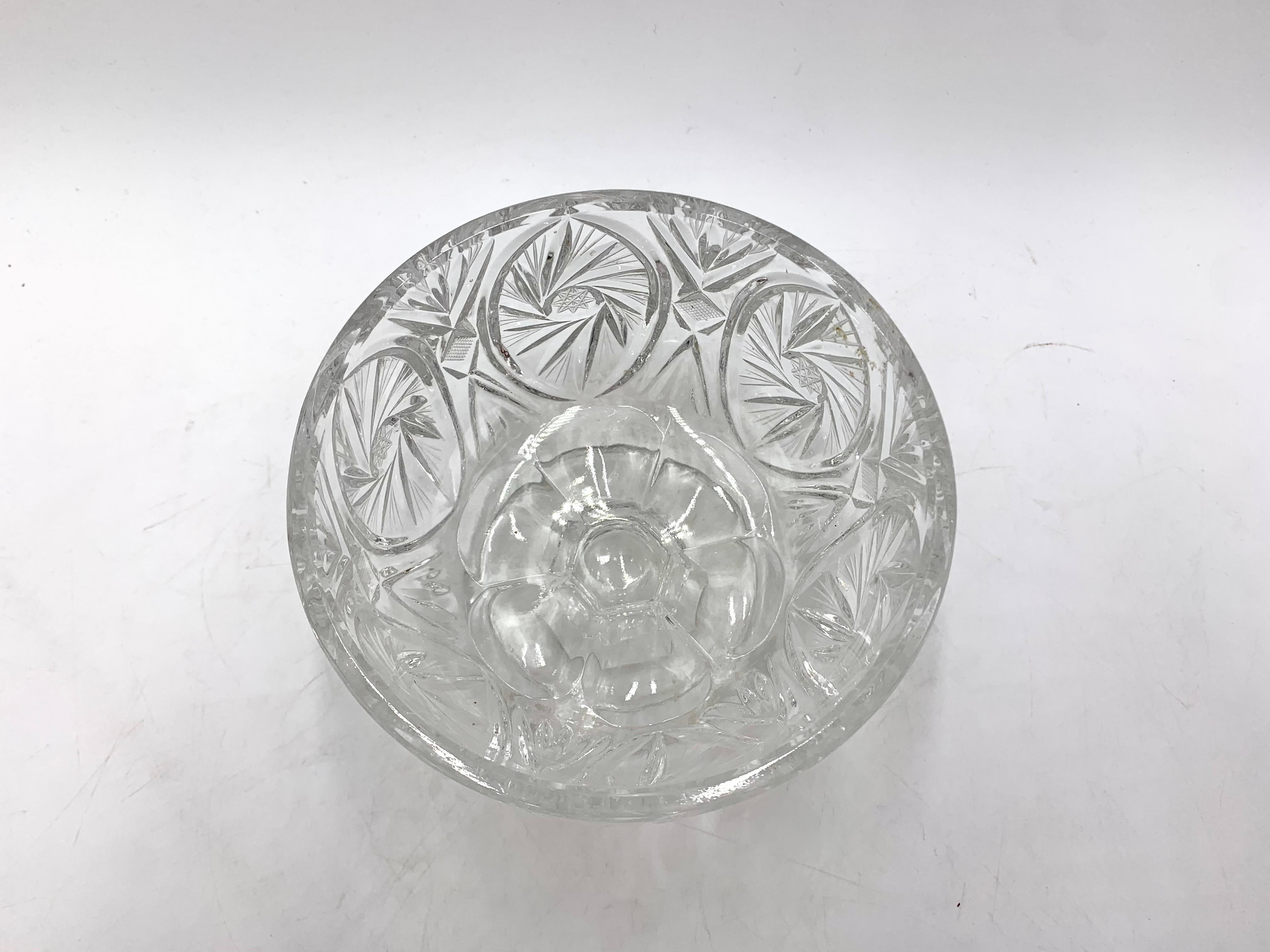 Crystal Bowl for Sweets, Poland, 1960s In Good Condition For Sale In Chorzów, PL