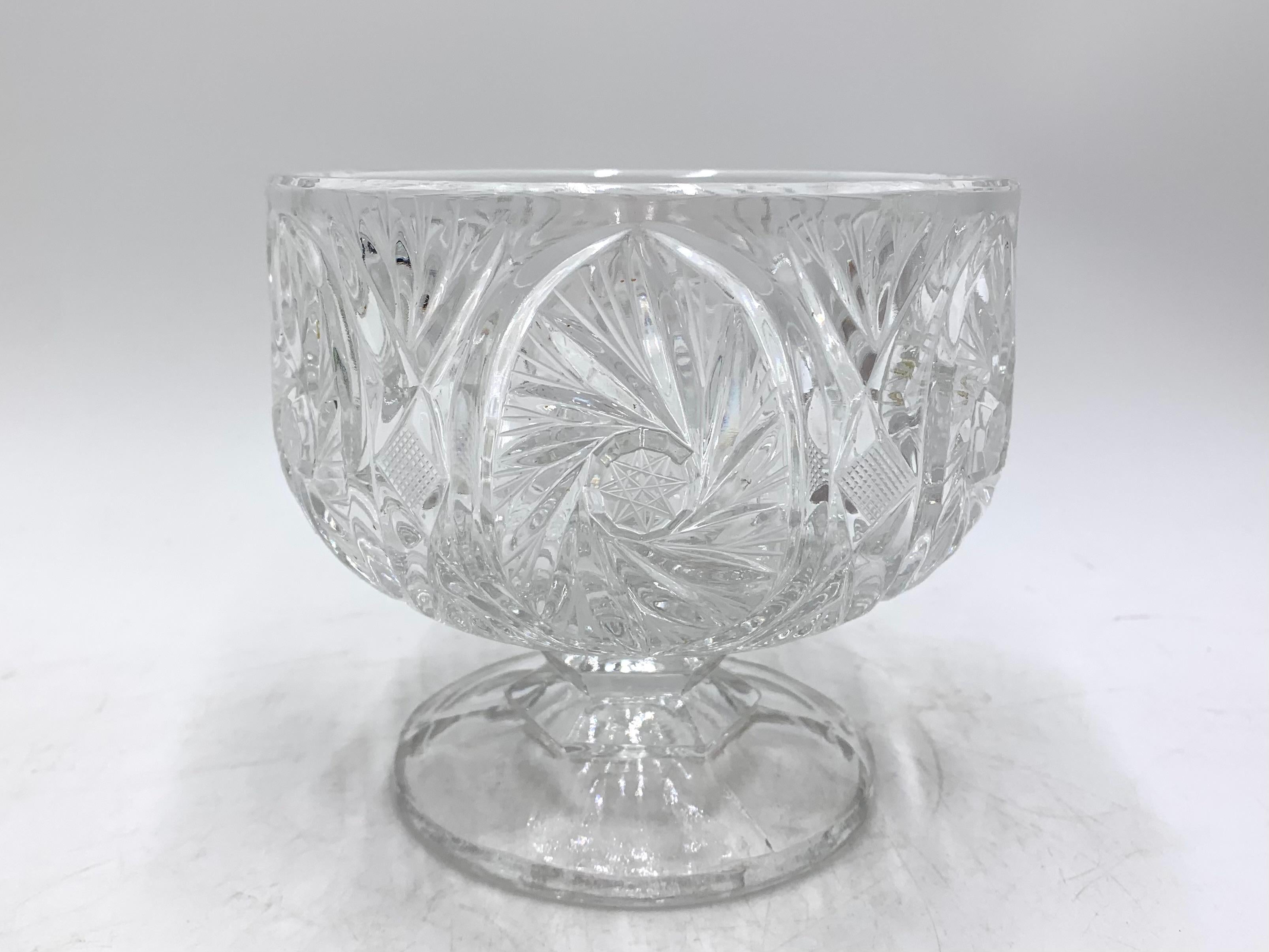 Mid-20th Century Crystal Bowl for Sweets, Poland, 1960s For Sale