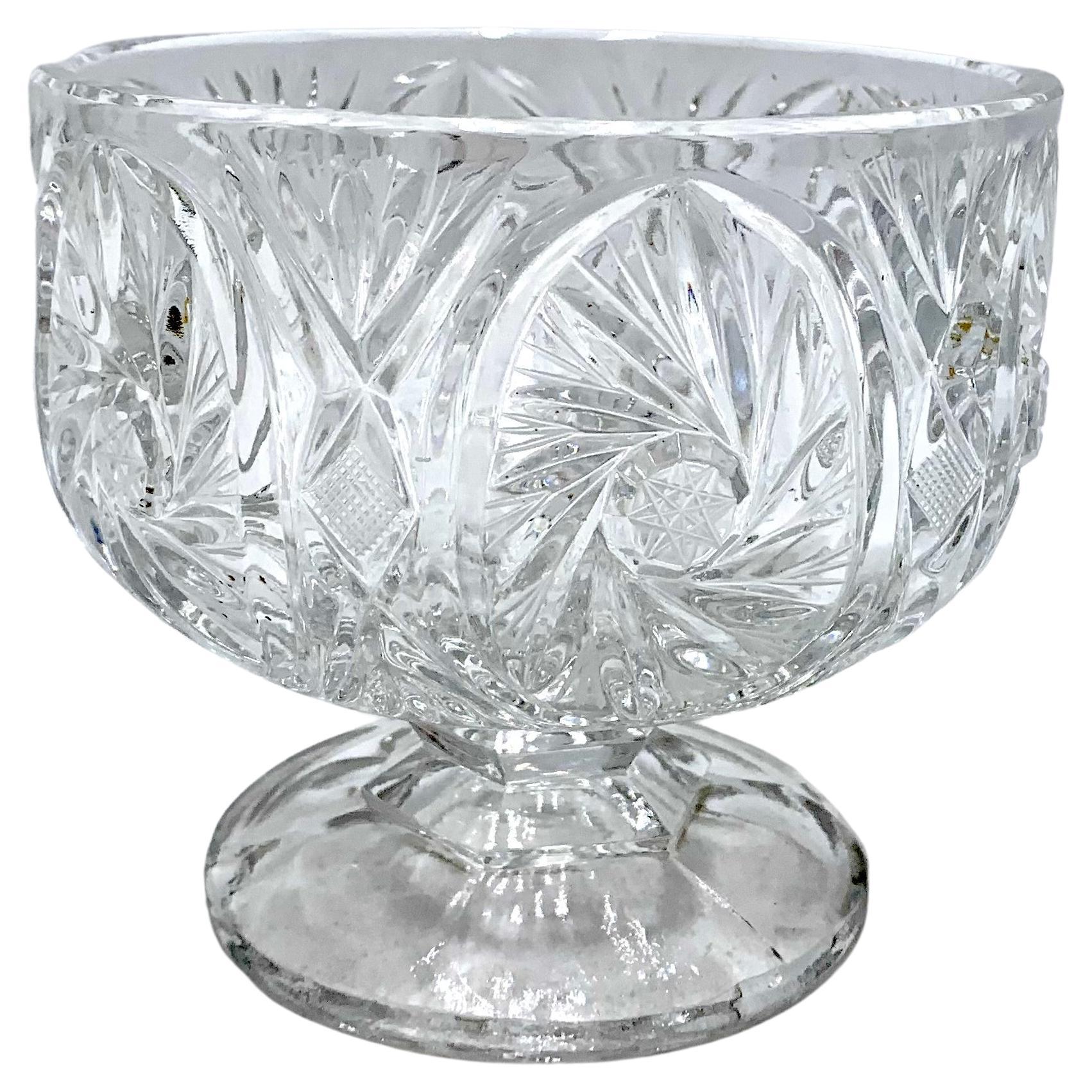 Crystal Bowl for Sweets, Poland, 1960s For Sale