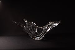 Crystal bowl from Daum (Nancy, France) - signed at the bottom