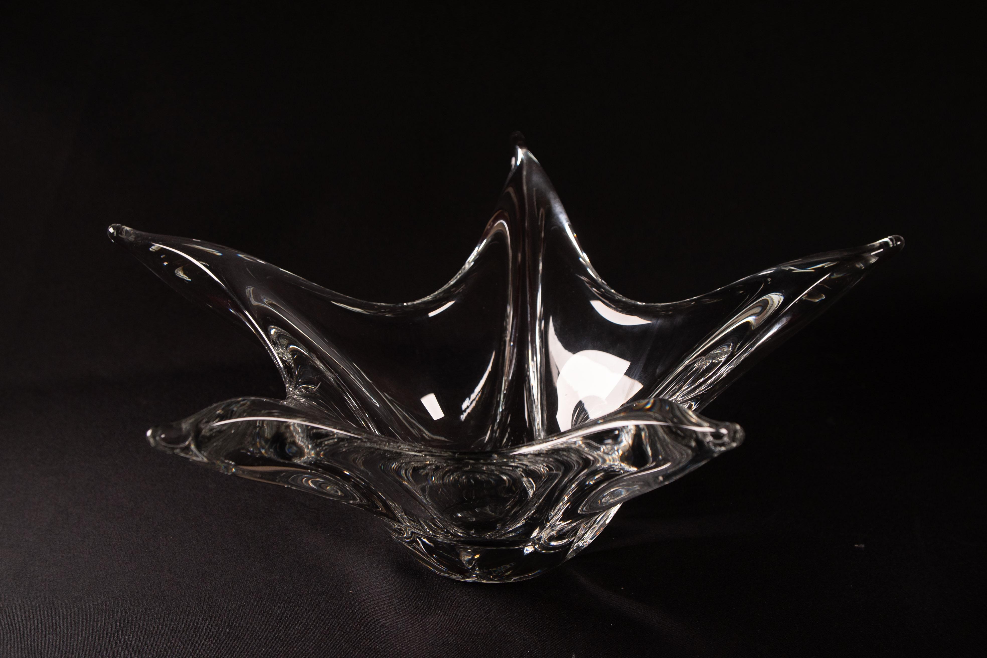 Cuenco de cristal de Daum (Nancy, Francia) - firmado en la parte inferior en venta 1