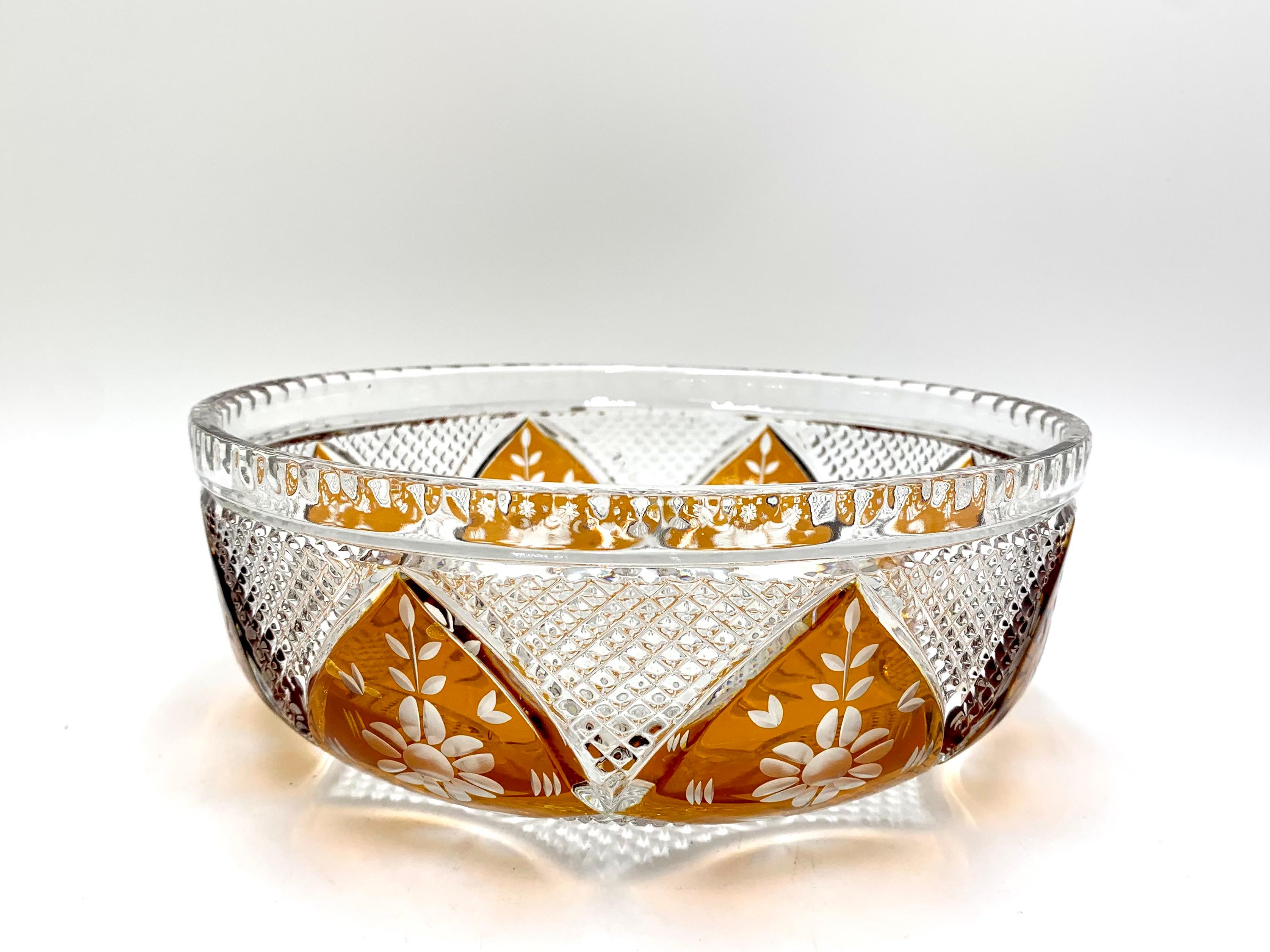 Crystal Bowl, Julia Glassworks, Poland, 1960s In Good Condition In Chorzów, PL