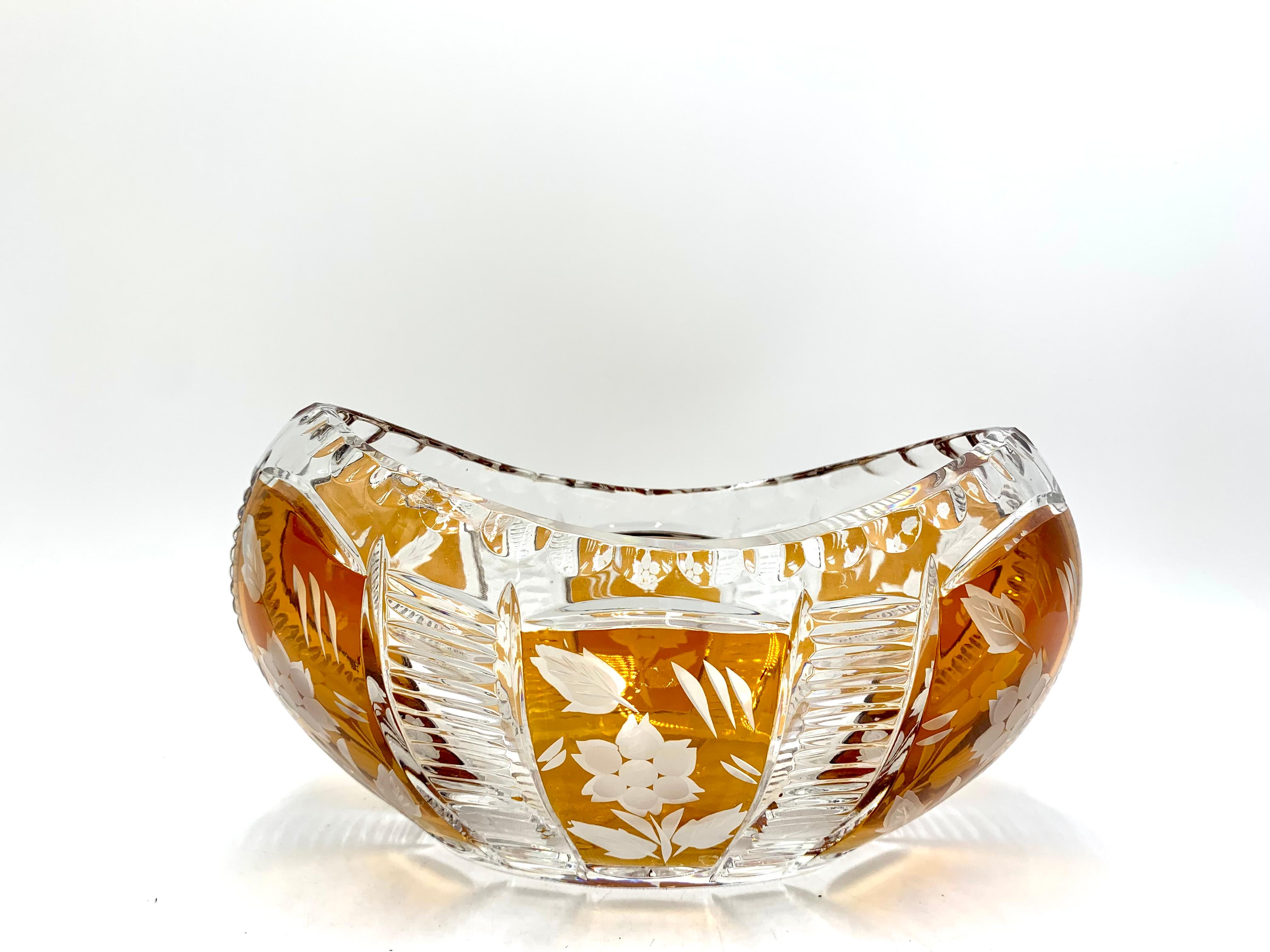 Polish Crystal Bowl, Julia Glassworks, Poland, 1960s