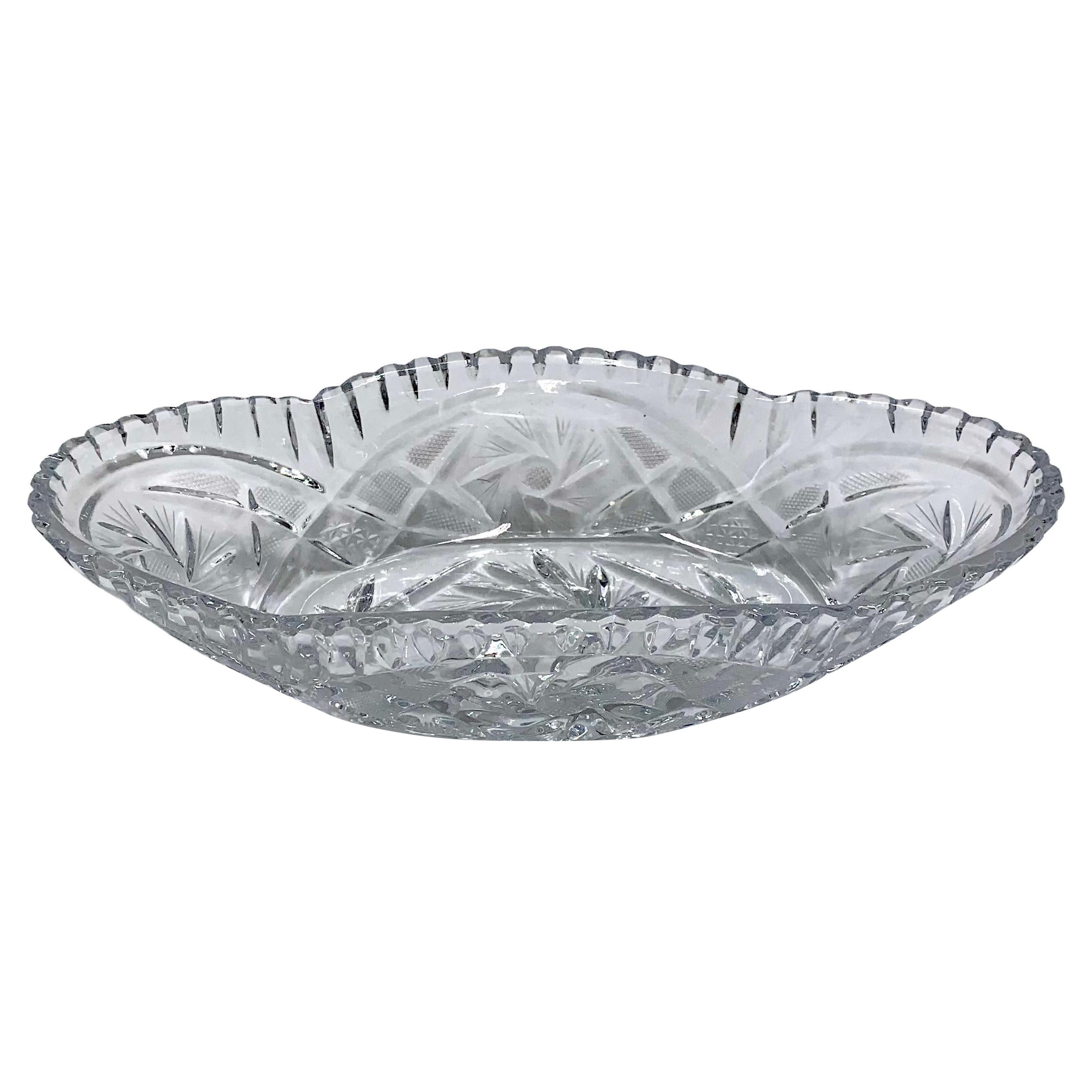 Crystal Bowl, Platter, Poland, 1960s