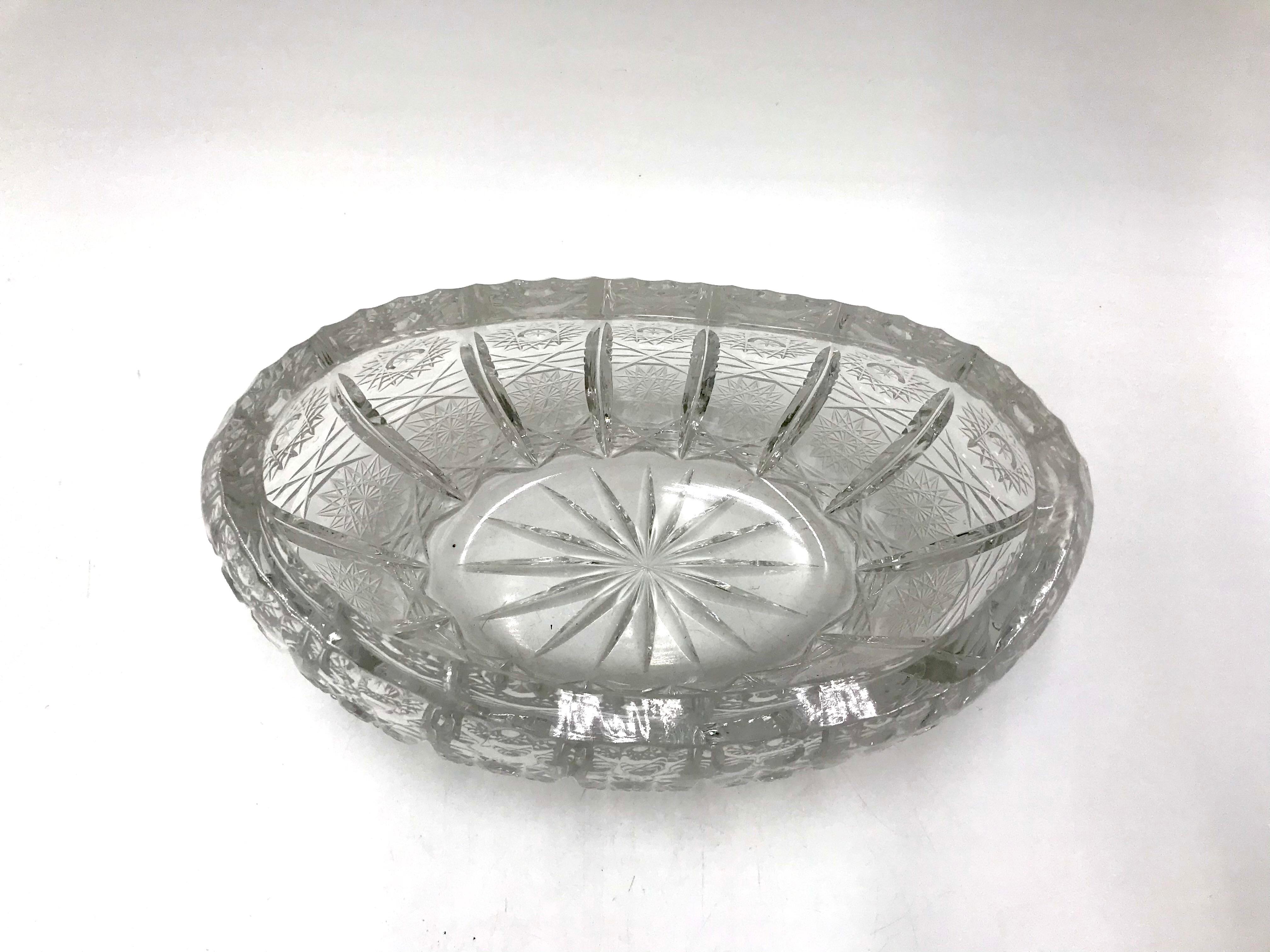 Polish Crystal Bowl, Poland, 1960s For Sale