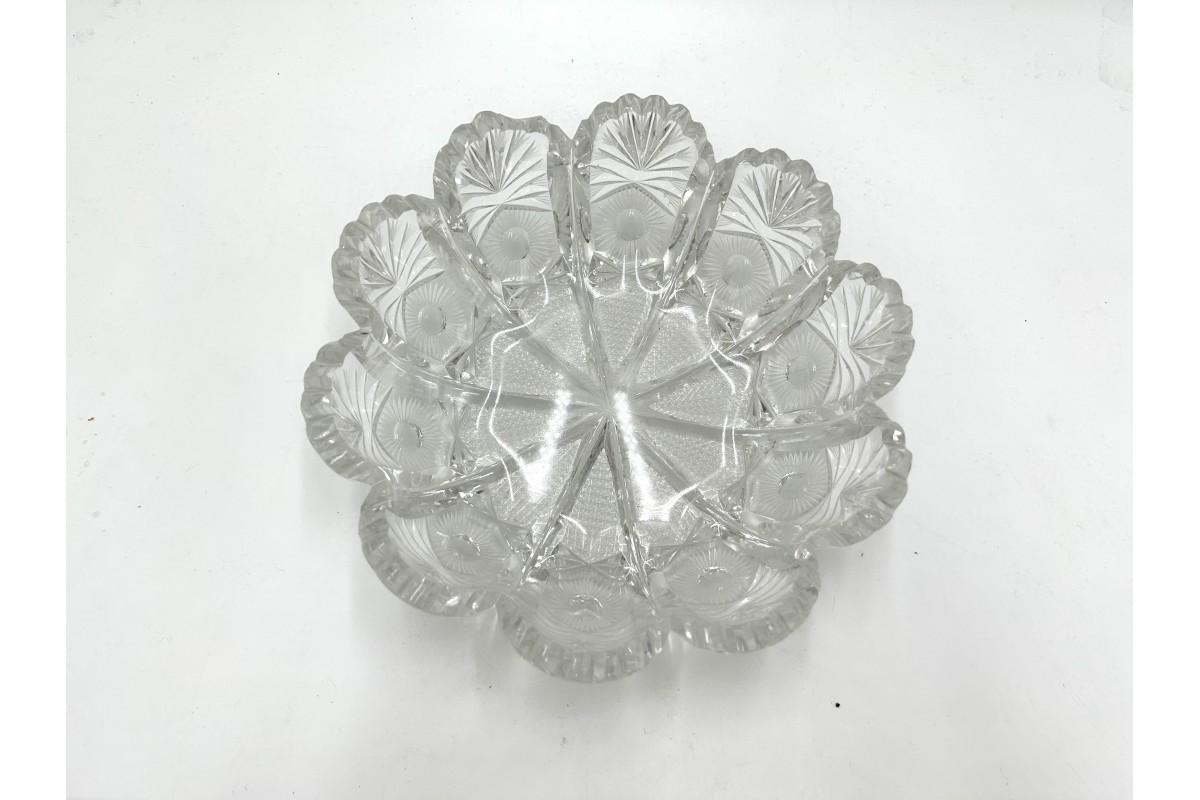 Mid-20th Century Crystal Bowl, Poland, 1960s For Sale