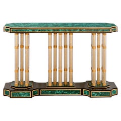 Console en cristal et bronze