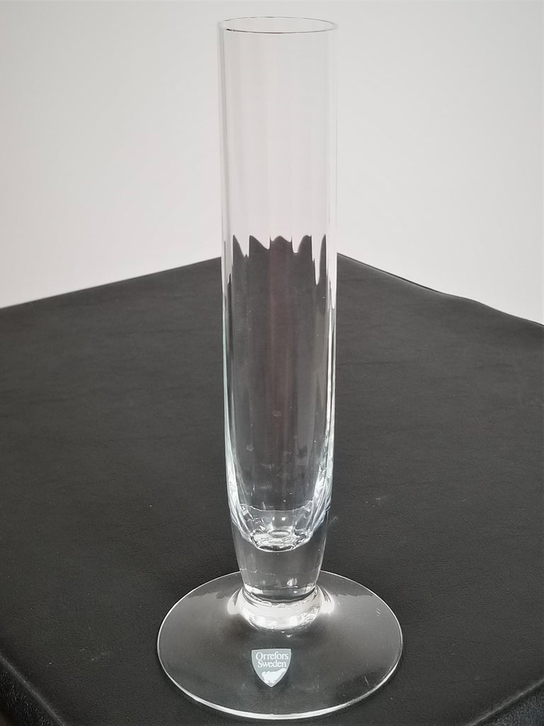 Crystal Bud Vase, Orrefors, Sweden For Sale at 1stDibs