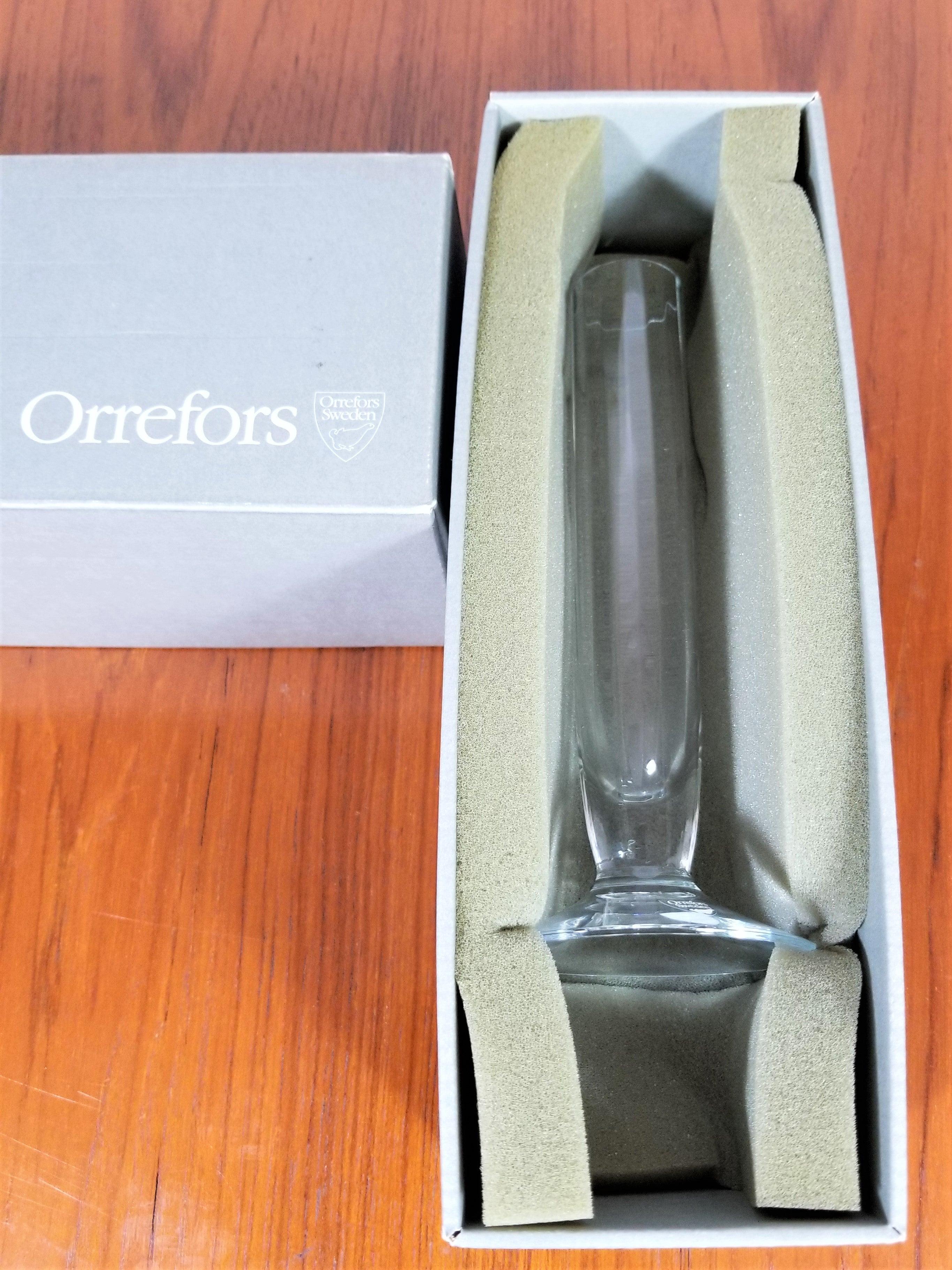 Swedish Crystal Bud Vase, Orrefors, Sweden Unused For Sale