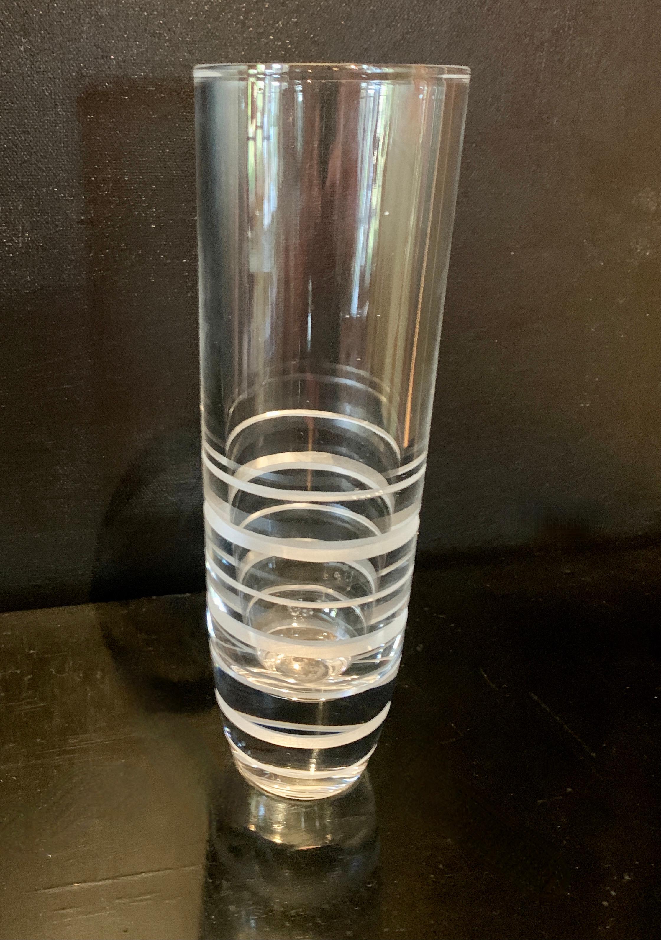 etched crystal vase