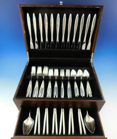 Crystal by International Sterling Silver Flatware Set 12 Service 62 Pieces