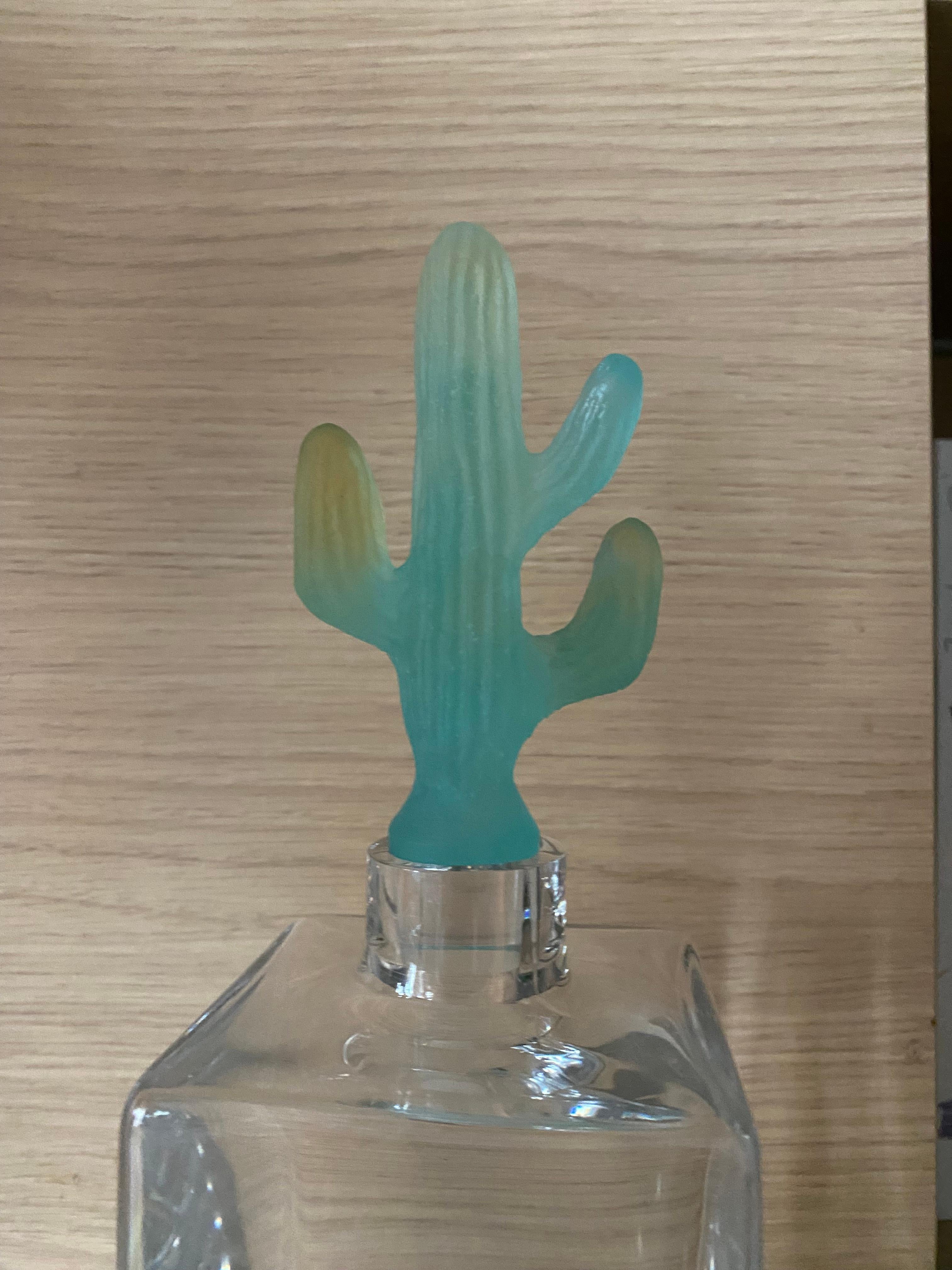 Crystal Cactus Decanter by Hilton McConnico for Daum, France, 1990s (Moderne) im Angebot